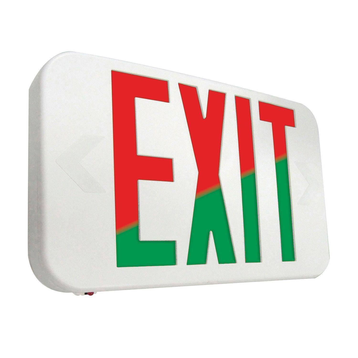 APX7RG - All-Pro Emergency Apx7Rg Exit Sign, Selectable Red / Green, Led, 120/277 Vac, Exit Legend