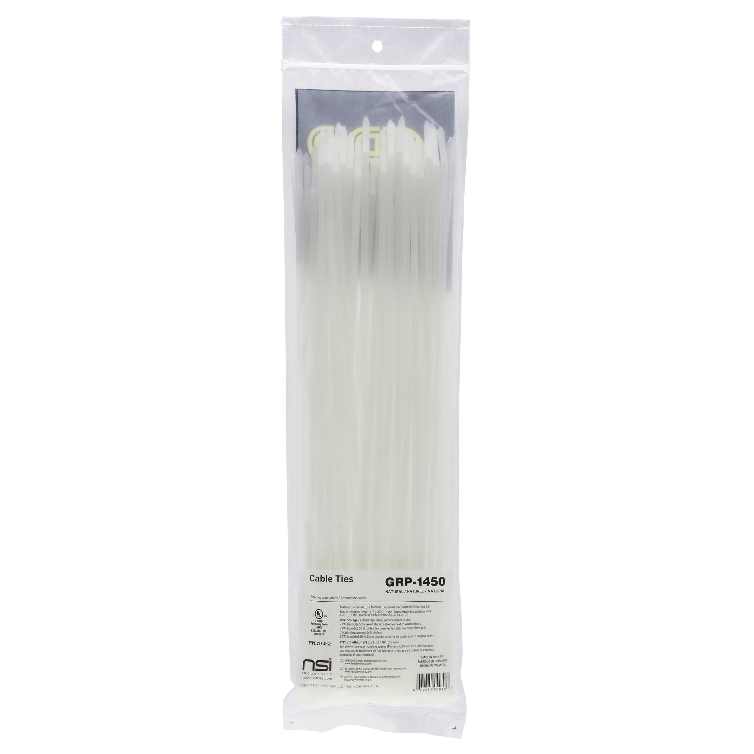 Picture of GRP-1450 - 14”, Natural General Purpose 50lb Cable Ties, 100 Pack