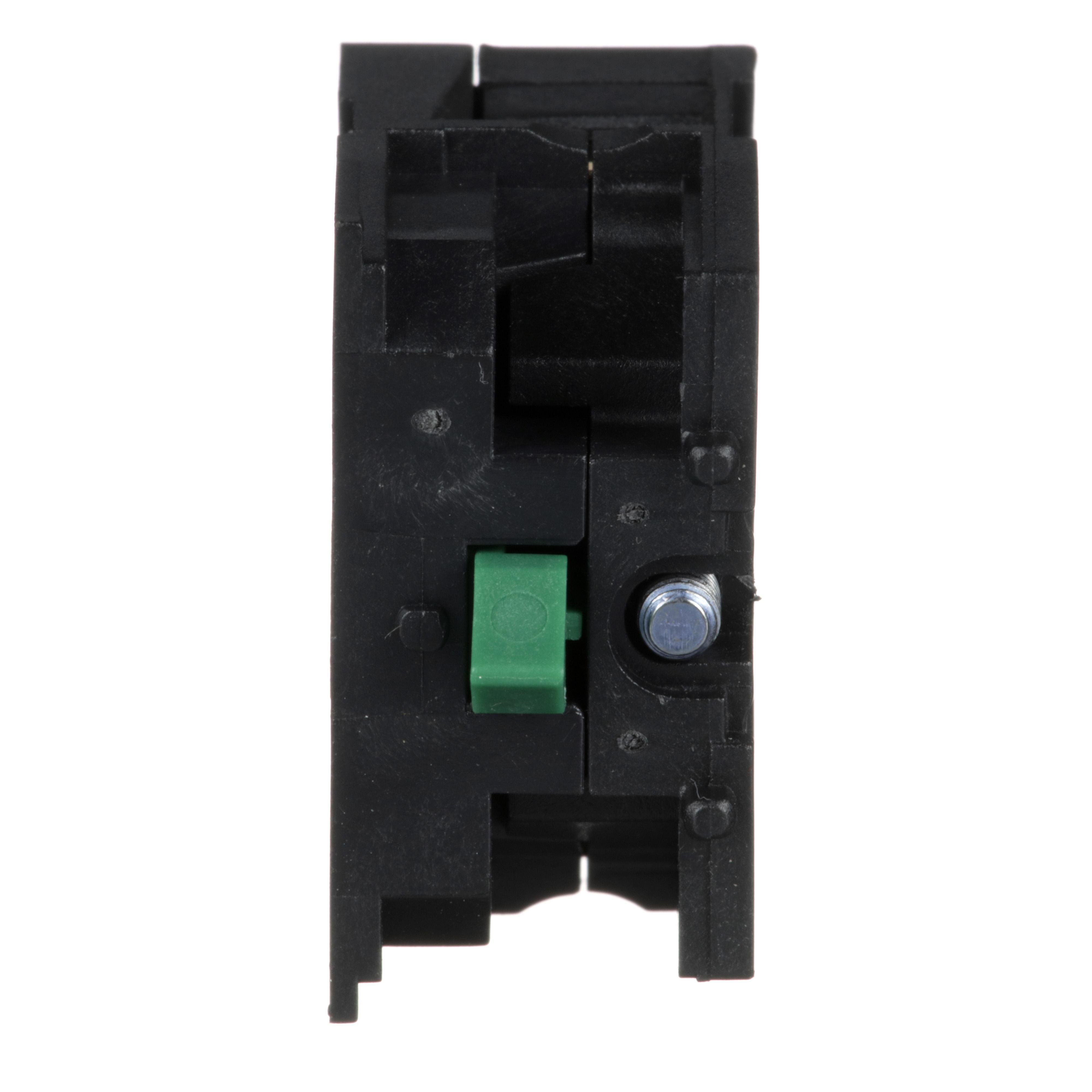 Picture of ZB2BE101 - Harmony, 22mm Push Button, add on contact block, 1 NO, screw clamp terminal