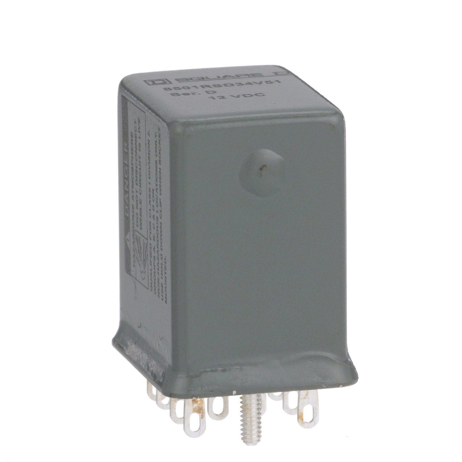 8501RSD34V51 - Plug in relay, Type R, hermetically sealed miniature, 5A resistive at 240 VAC, 14 blade, 4PDT, 4 NO, 4 NC, 12 VDC coil