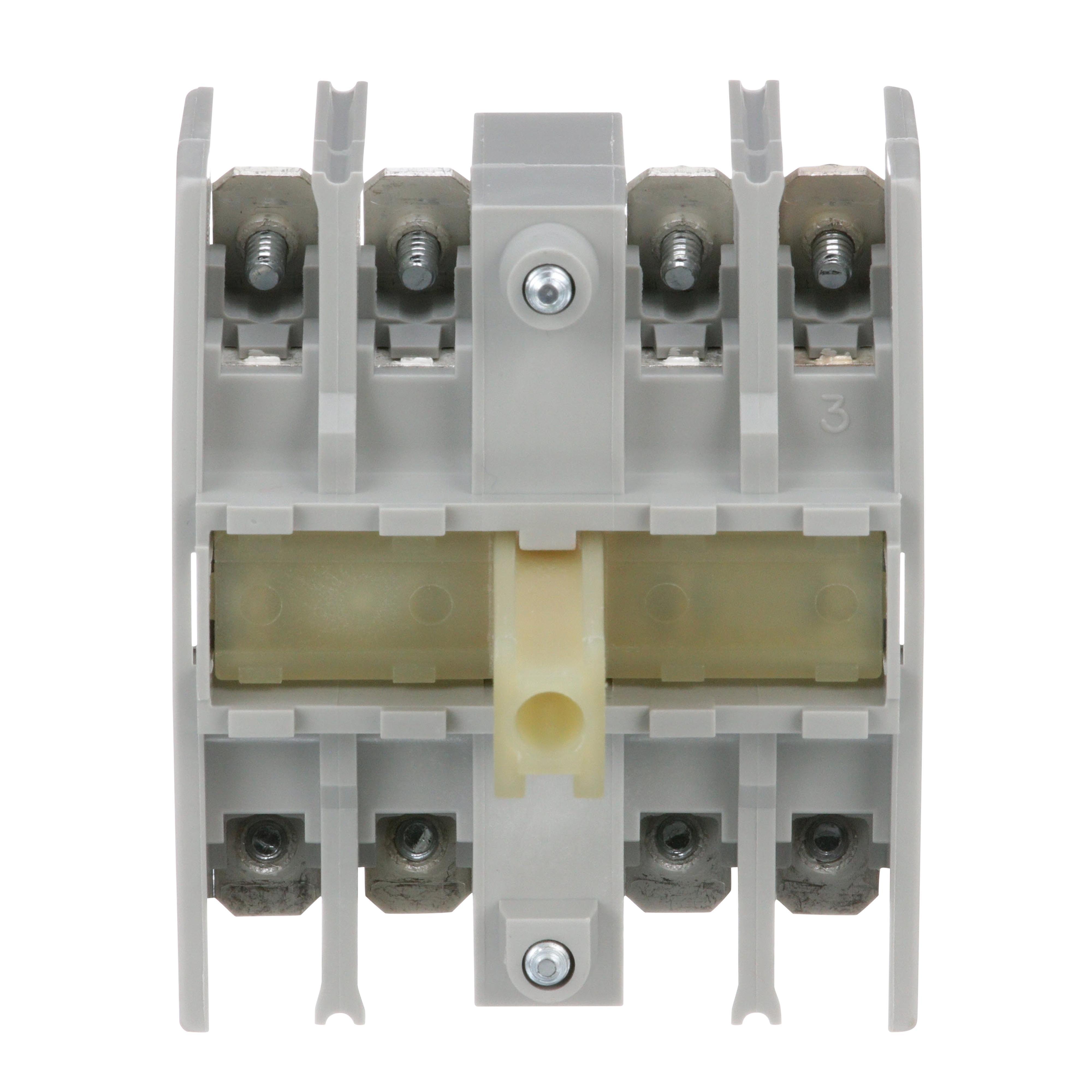 Picture of 8501XB40 - Adder deck, Harmony 8501X, screw clamp terminals, 10A resistive at 600V AC, 4NO, 4 standard contact cartridges