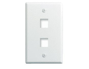 WP3402-IV - 1-Gang, 2-Port Wall Plate, Ivory