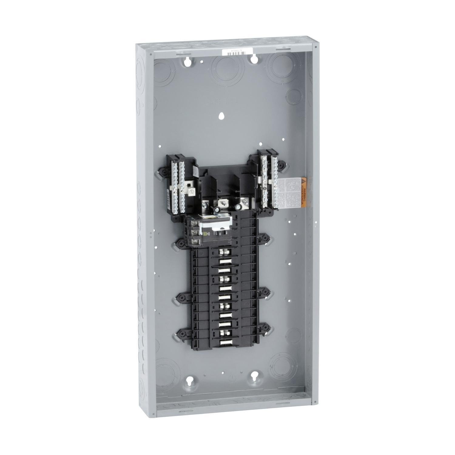 QO327M100 - Load center, QO, 3 phase, 27 spaces, 27 circuits, 100A convertible main breaker, NEMA1, UL