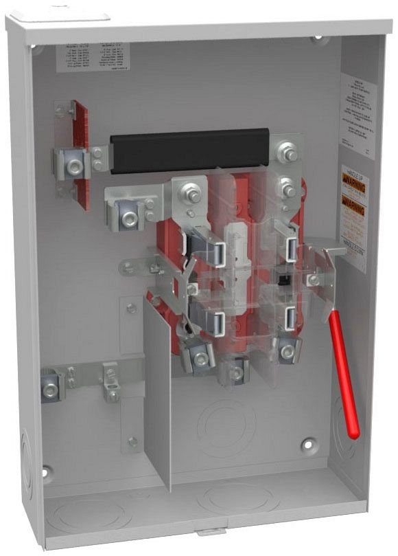 U3924-XL - 4 Terminal Ringless Small Closing Plate Lever Bypass Side Bussed