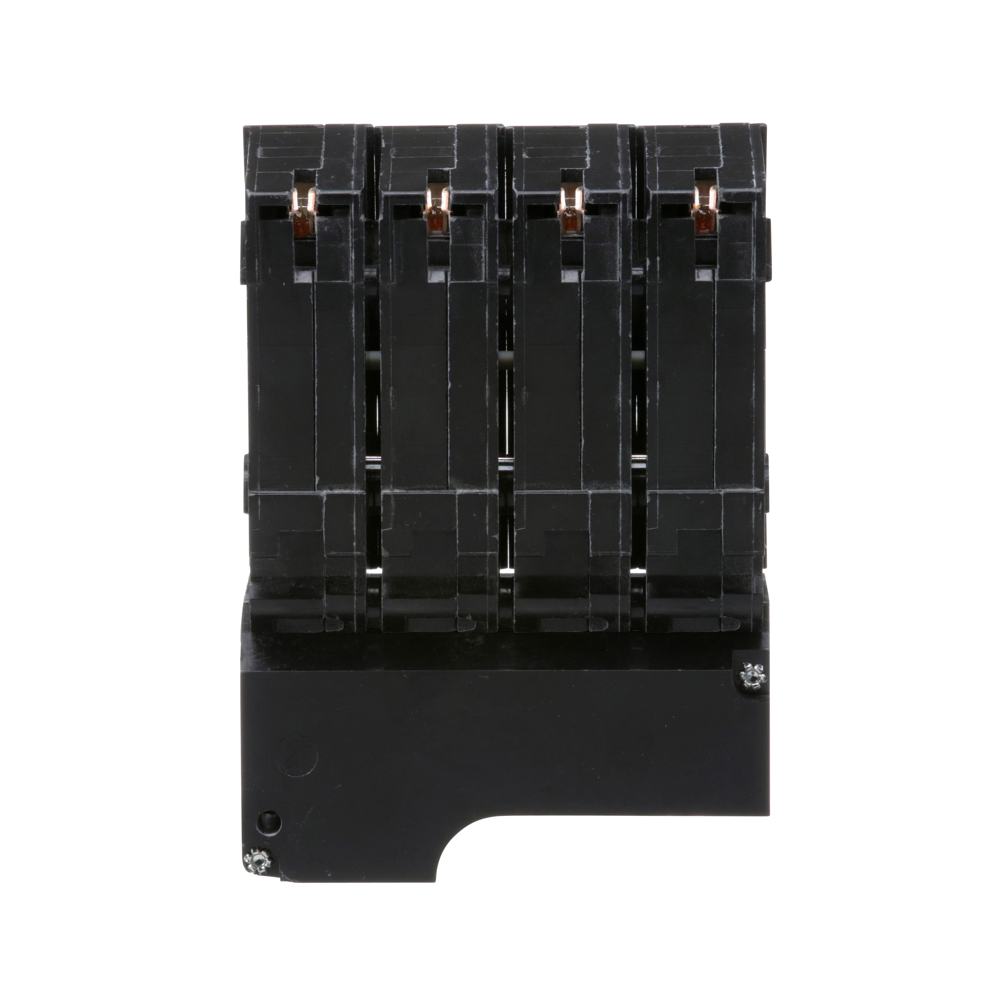 Picture of HOM2150BB - Mini branch circuit breaker, Homeline, 150A, 4 pole, 120/240VAC, 10kA AIR, standard type, plug in, UL