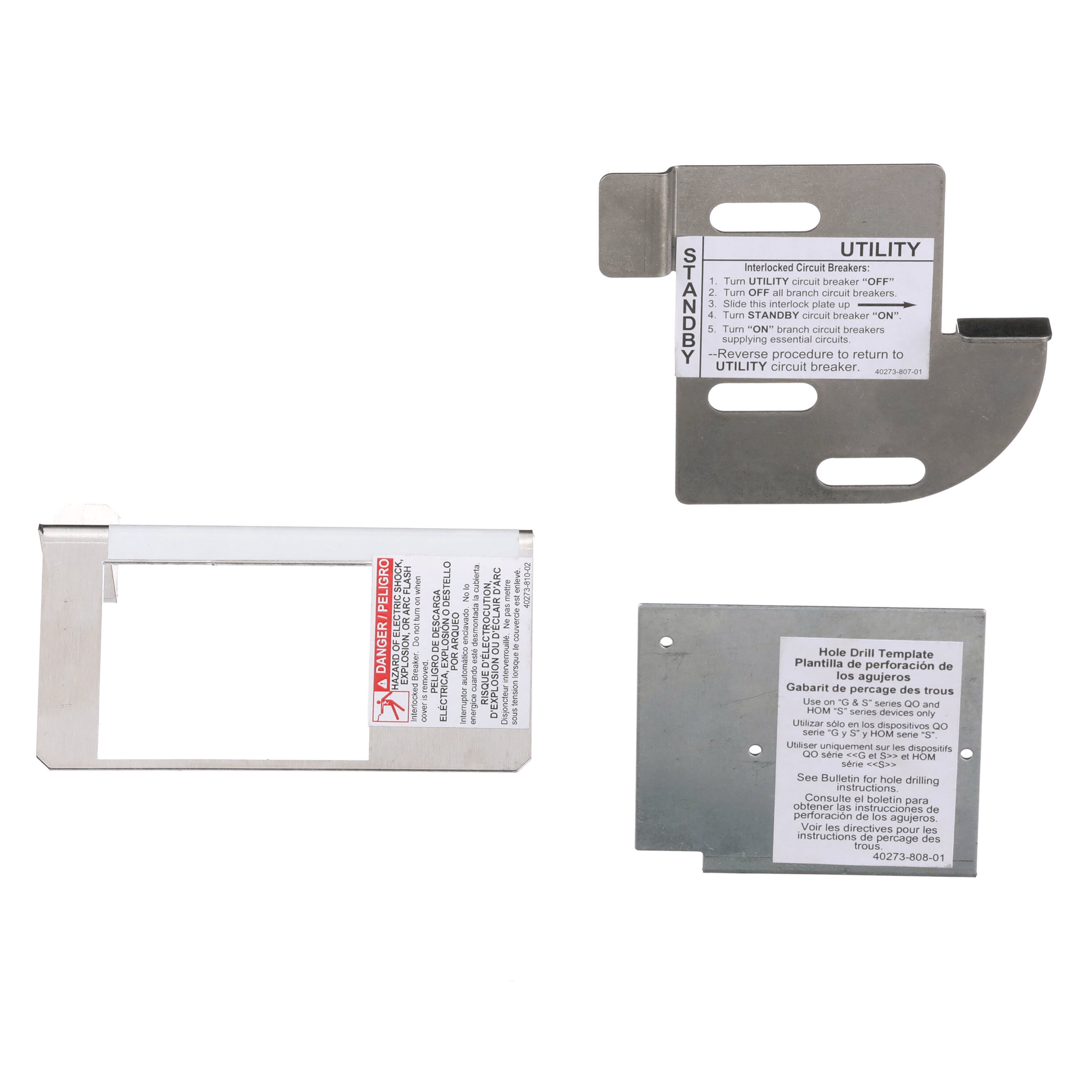 Picture of HOMCGK2C - Load center accessory, Homeline, interlock kit, generator circuit breaker, high amp, indoor, clam packaging