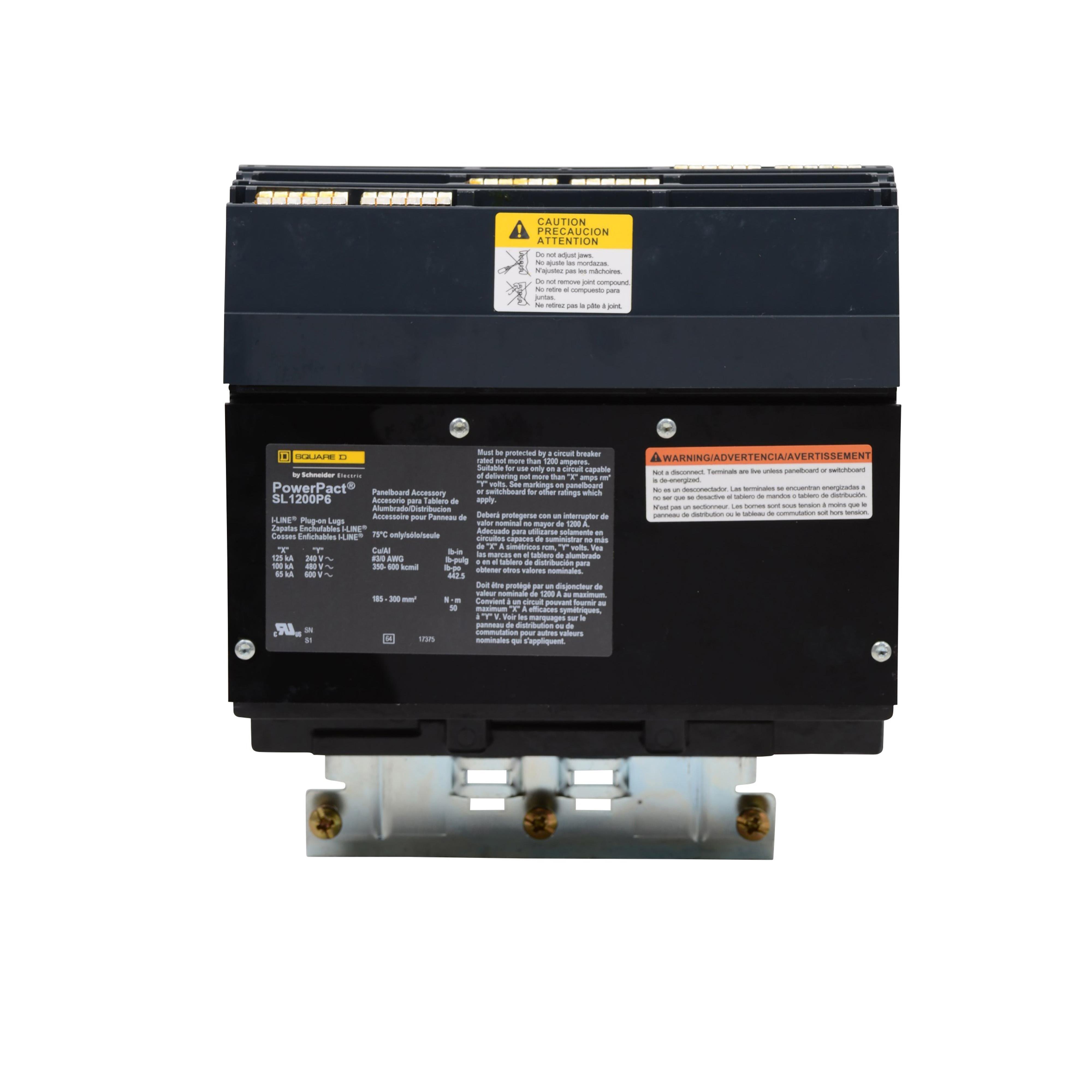 SL1200P6 - Circuit breaker accessory, I-Line, sub feed lugs, 1200A, 350kcmil to 600kcmil