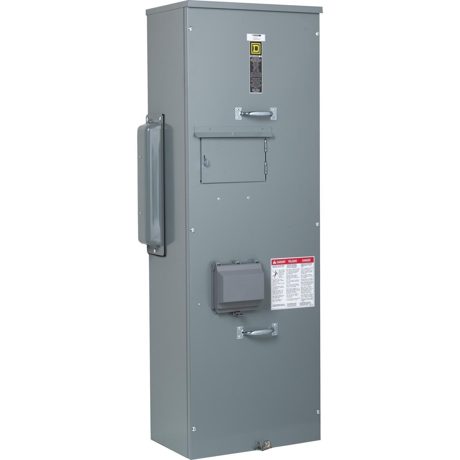 EZM1600FS - Main fusible (Class T) switch unit, EZ Meter-Pak, 600A, 120/240VAC, 1ph/3W, 600A bus, OH/UG, Type 3R