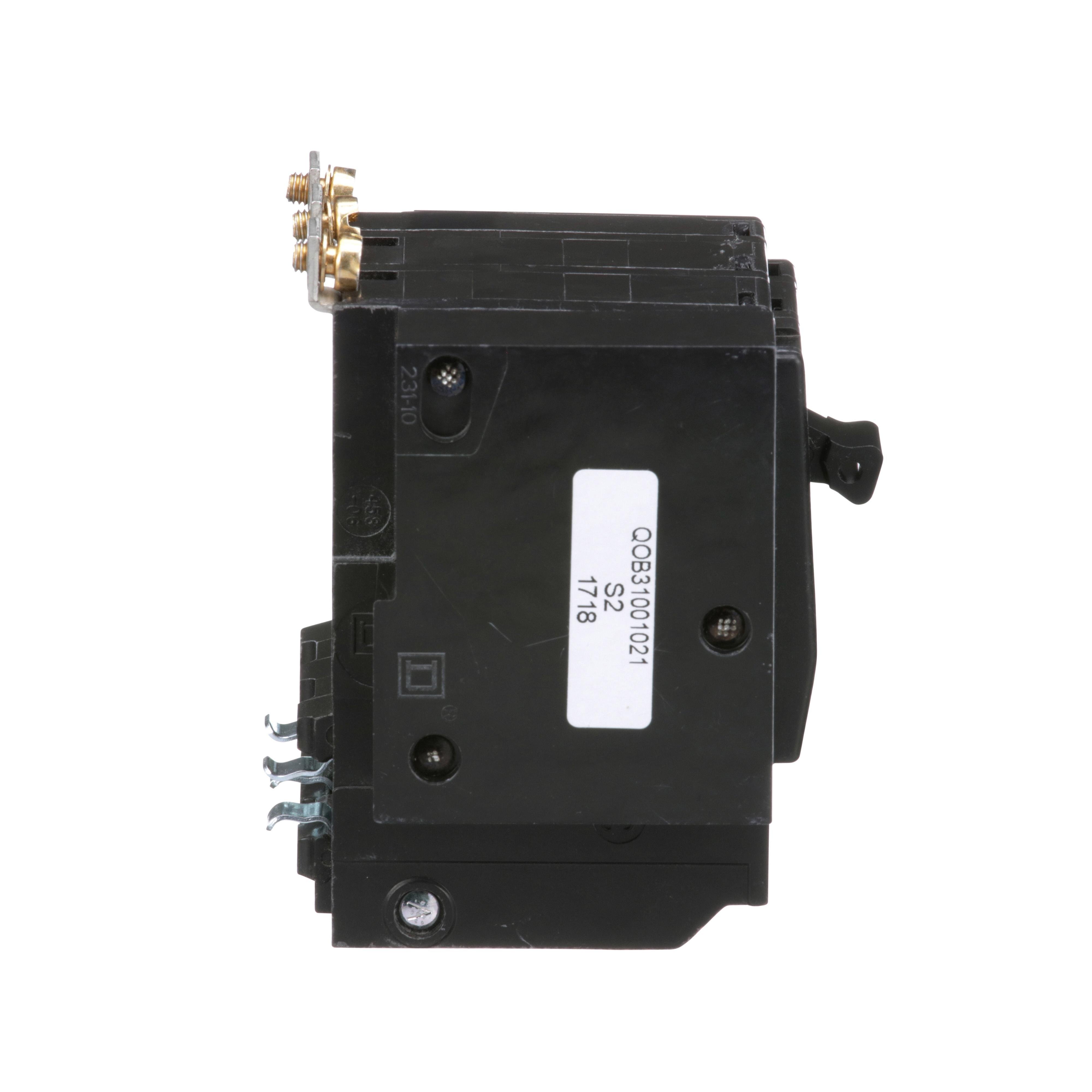 Picture of QOB31001021 - Mini circuit breaker, QO, 100A, 3 pole, 120/240VAC, 10kA, bolt on, AC shunt