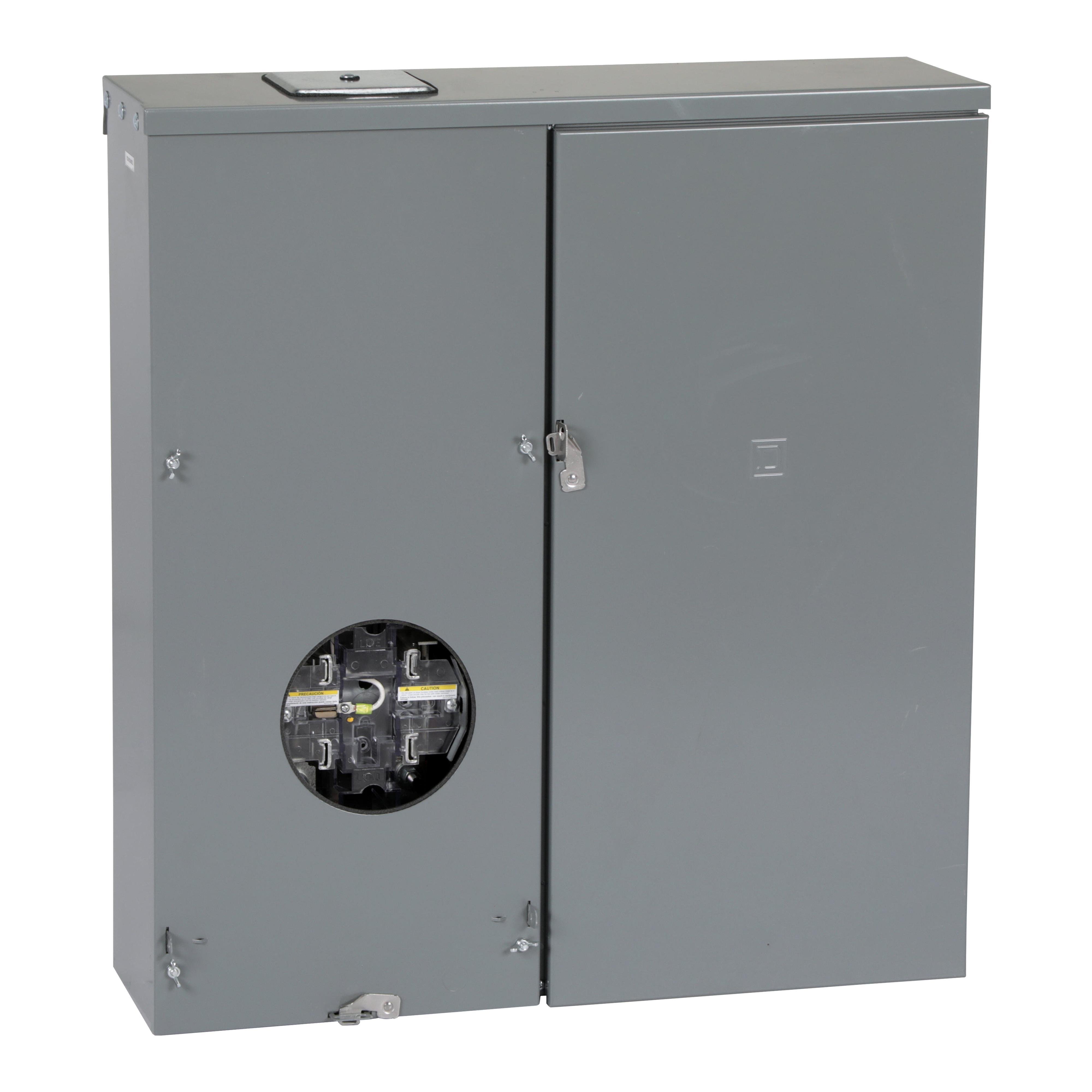 QCD400SL - Meter mains, QO, CSED, ringless socket, 400A, surface mount, Class 320 with lever bypass