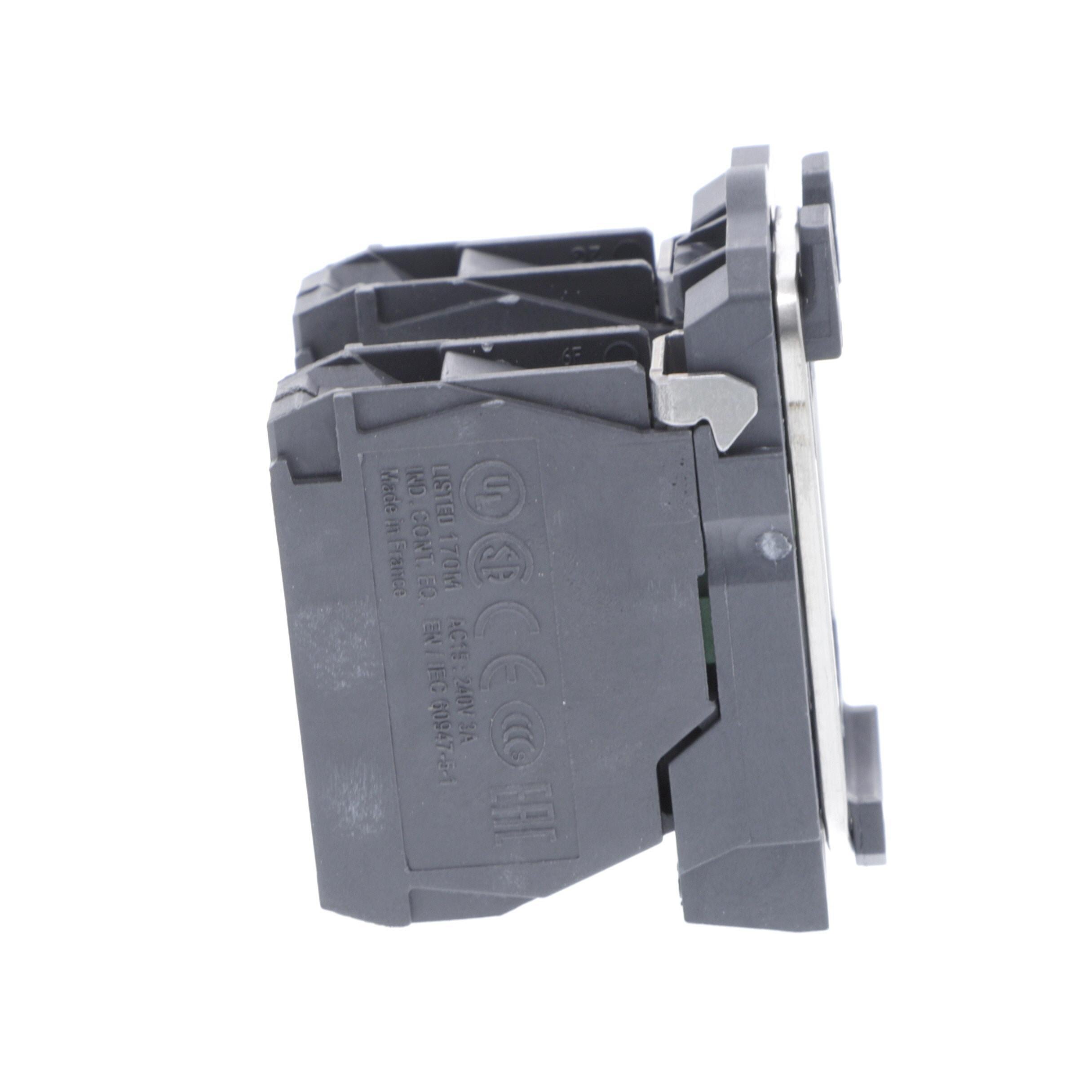 Picture of ZB5AZ103 - Single contact block with body fixing collar, Harmony XB5, plastic, screw clamp terminal, 2NO