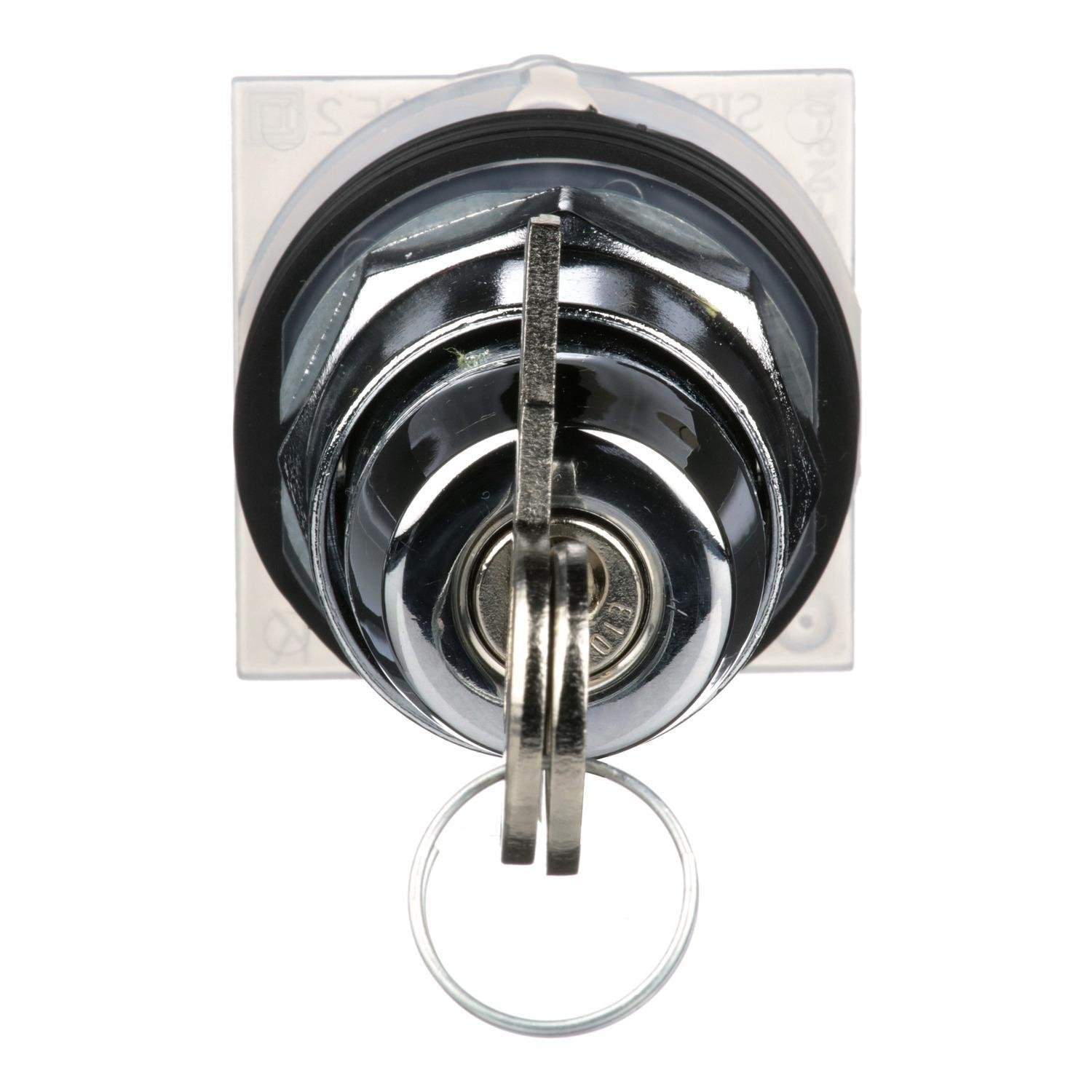 9001KS53K5 - 30mm Push Button, Type K, keyed selector switch, 3 position, C cam, spring return both sides to center