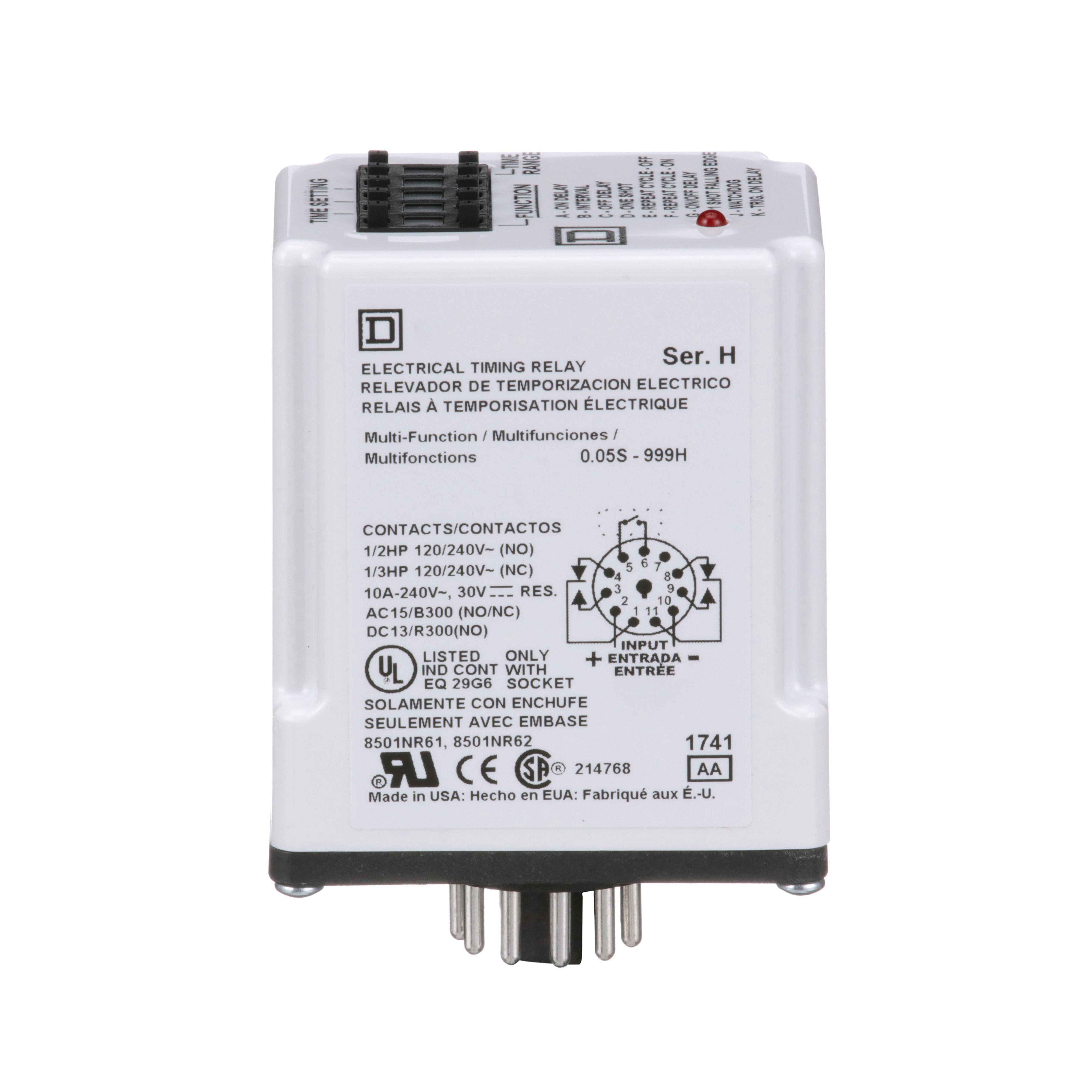 Picture of 9050JCK70V14 - Timer, Harmony 9050 JCK, multifunction, programmable, 0.5 second to 999 hours, 10A, 240V AC, 24V AC/DC
