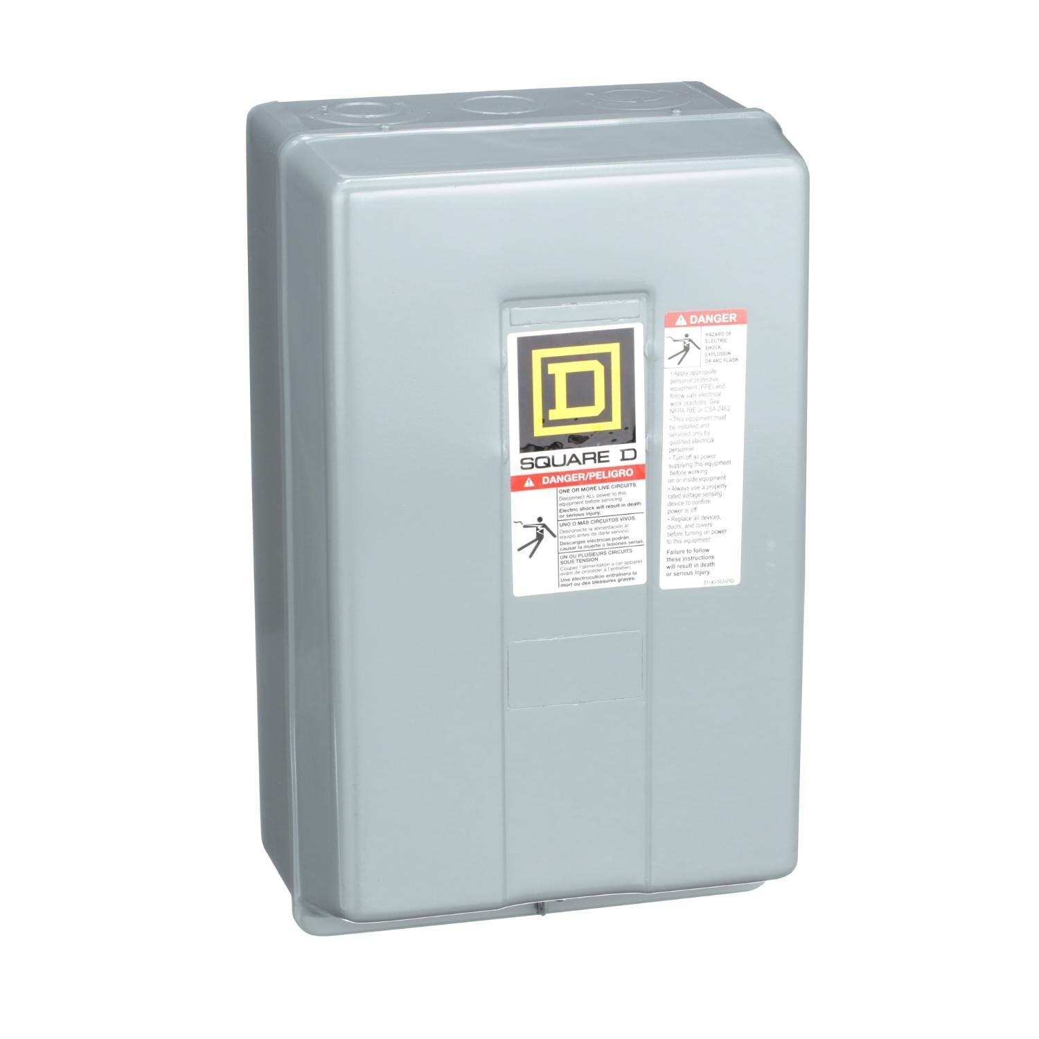 8903LXG60V02 - Contactor, Type L, multipole lighting, mechanically held, 30A, 6 pole, 600V, 110/120VAC 50/60Hz coil, NEMA 1