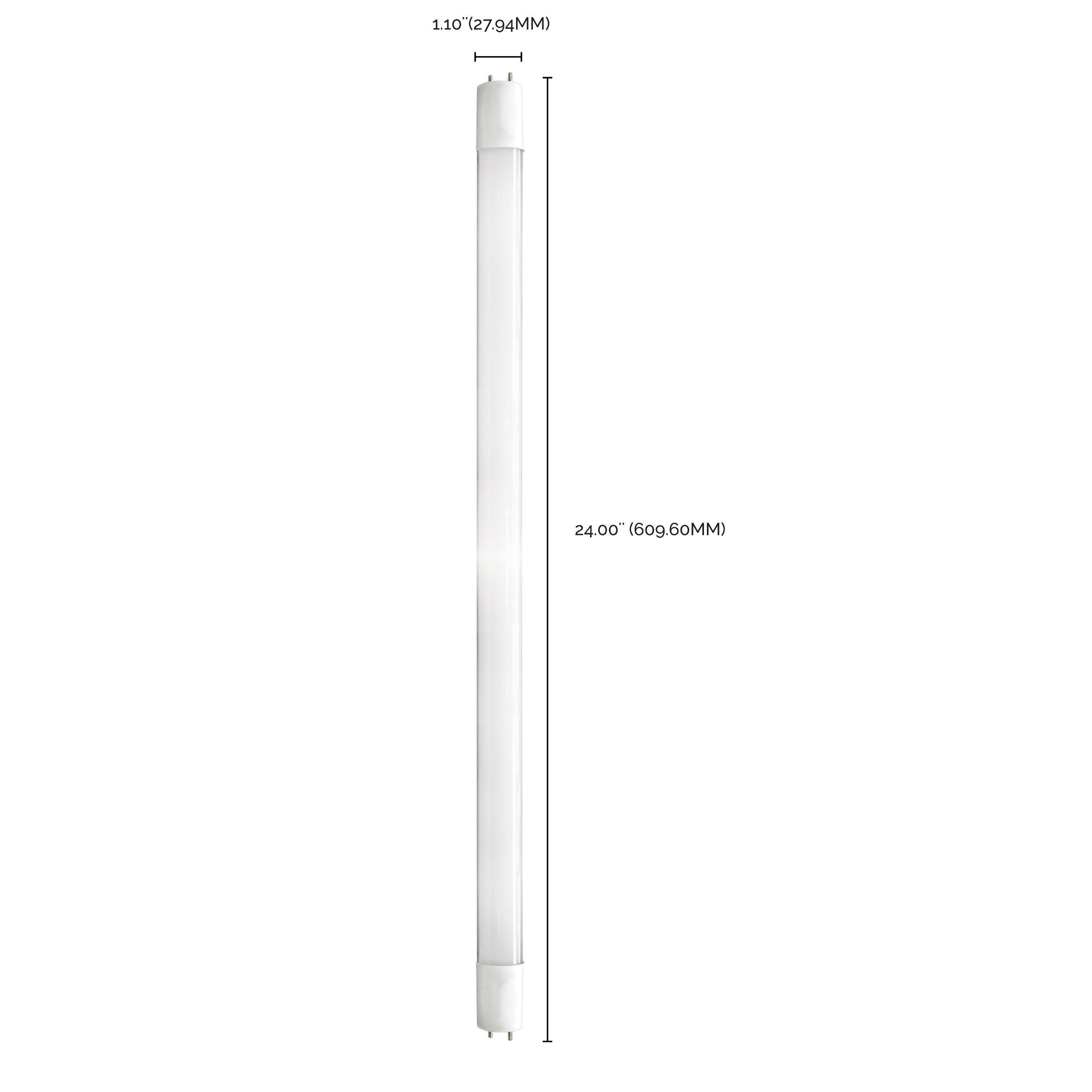 Picture of S39901 - 9 Watt T8 LED - 2Ft - 3500K - Medium Bi Pin base - 50000 Average rated hours - 1100 Lumens - Type B - Ballast Bypass - Single or Double Ended Wiring