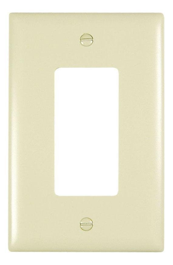 TPJ26-I - TradeMaster® Junior Jumbo 1-Gang Nylon Wall Plate, 1 Decorator Opening, Ivory