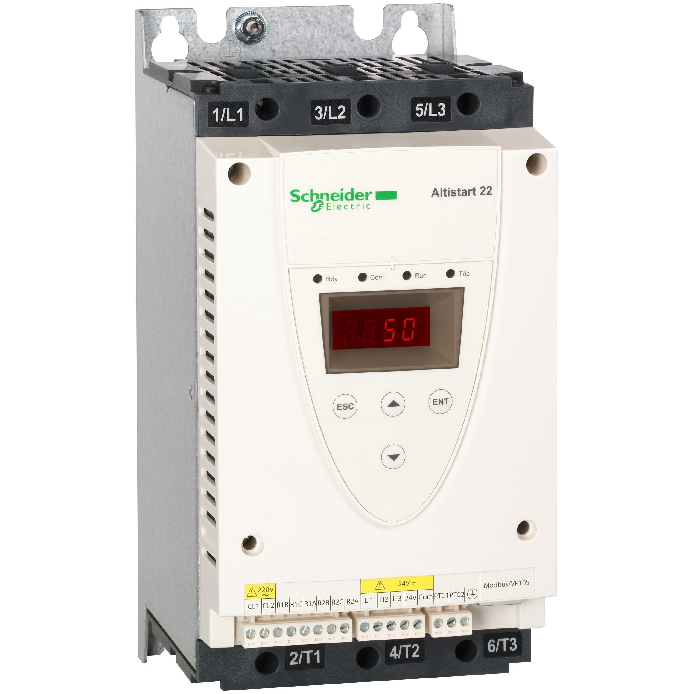 Picture of ATS22D17S6U - soft starter for asynchronous motor, Altistart 22, control 110V, 208 to 575V, 3 to 15hp