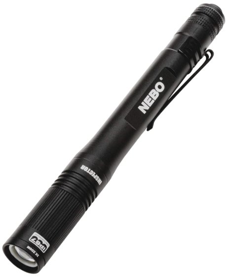 6713 - 6713 Nebo Inspector 180 Lumen Waterproof Pocket Stylus Pen Light With Clip For Compact Edc,Black