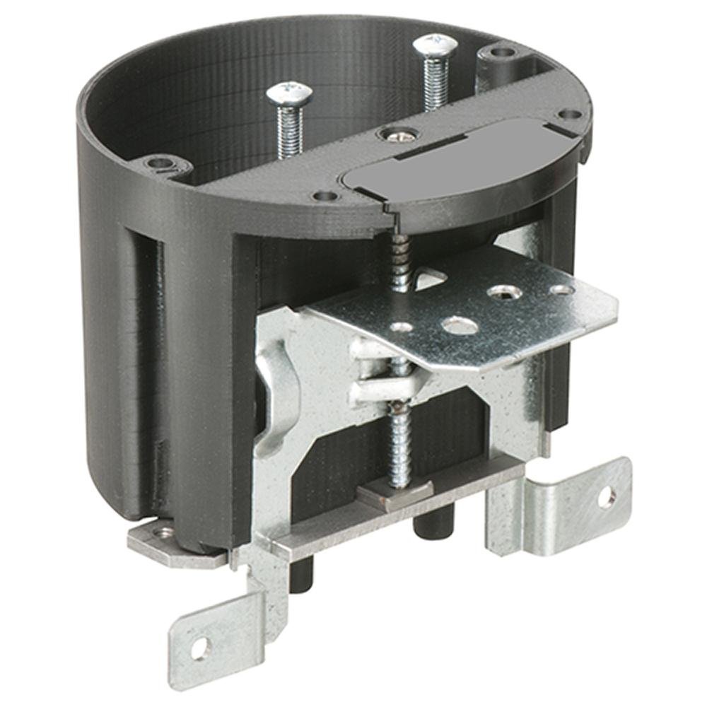 FBA426 - Adjustable in and out box for fan and ceiling fixtures. Mounts securely to joist on new construction. 2 Hour Fire Rating. 21.0 cu. Adjusts from 1/2" to 1-1/2"