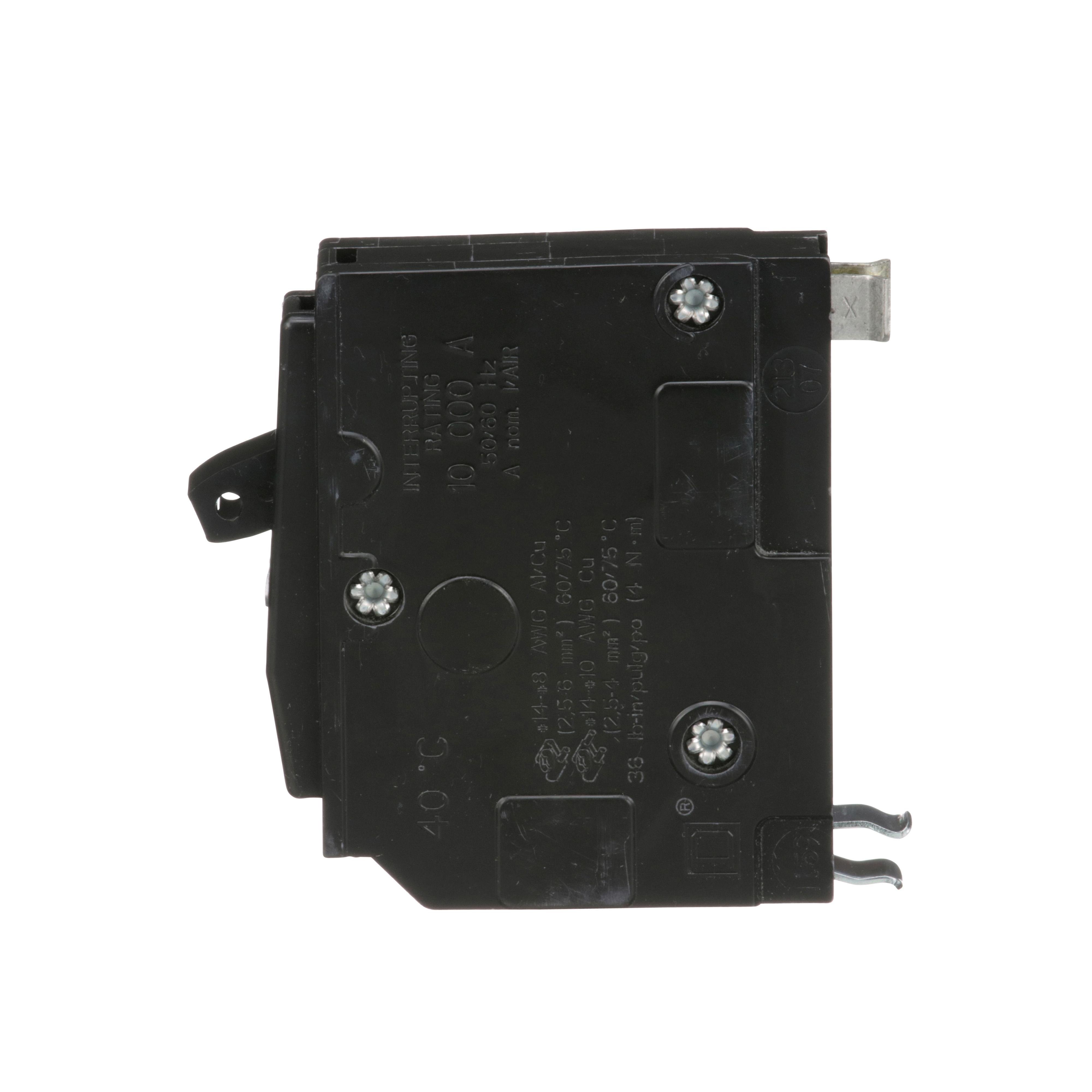 Picture of QO120HM - Mini circuit breaker, QO, 20A, 1 pole, 120VAC, 10kA, plug in, high magnetic
