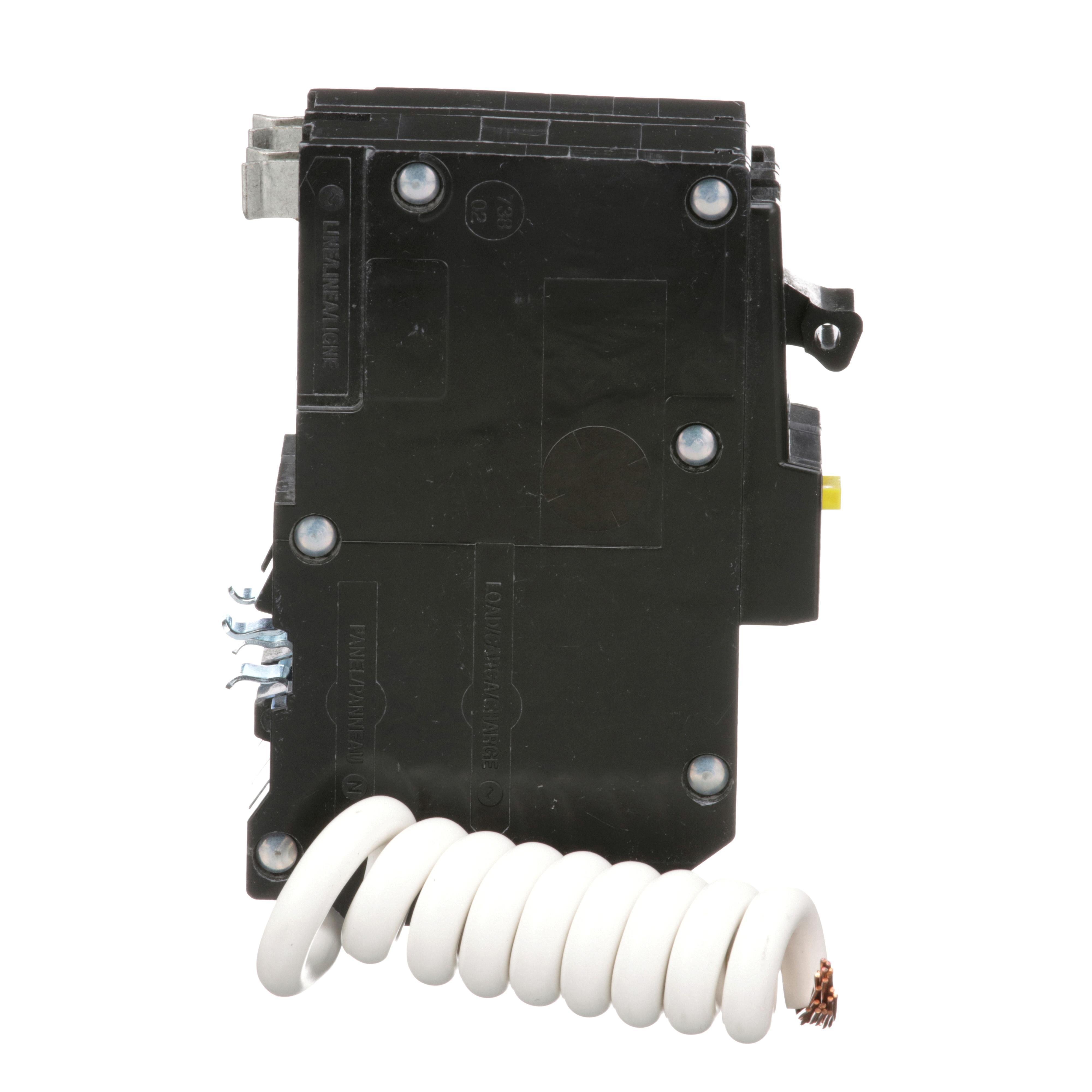 Picture of QO240GFI - [TAA] Mini circuit breaker, QO, 40A, 2 pole, 120/240VAC, 10kA, plug in, 6mA grd fault A, pigtail