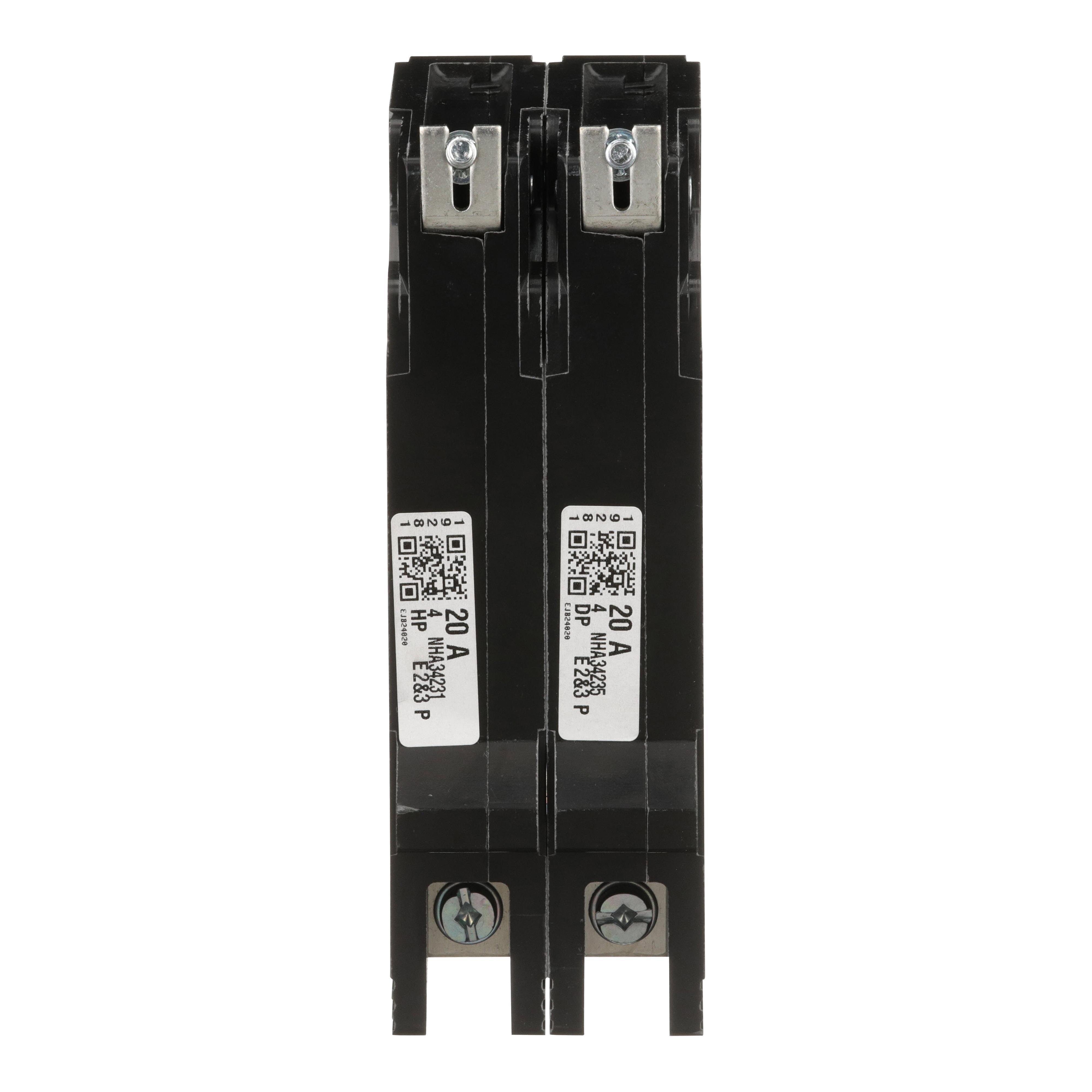 Picture of EJB24020 - Mini circuit breaker, E-Frame, 20A, 2 pole, 480Y/277VAC, 100kA max, bolt on [TAA]