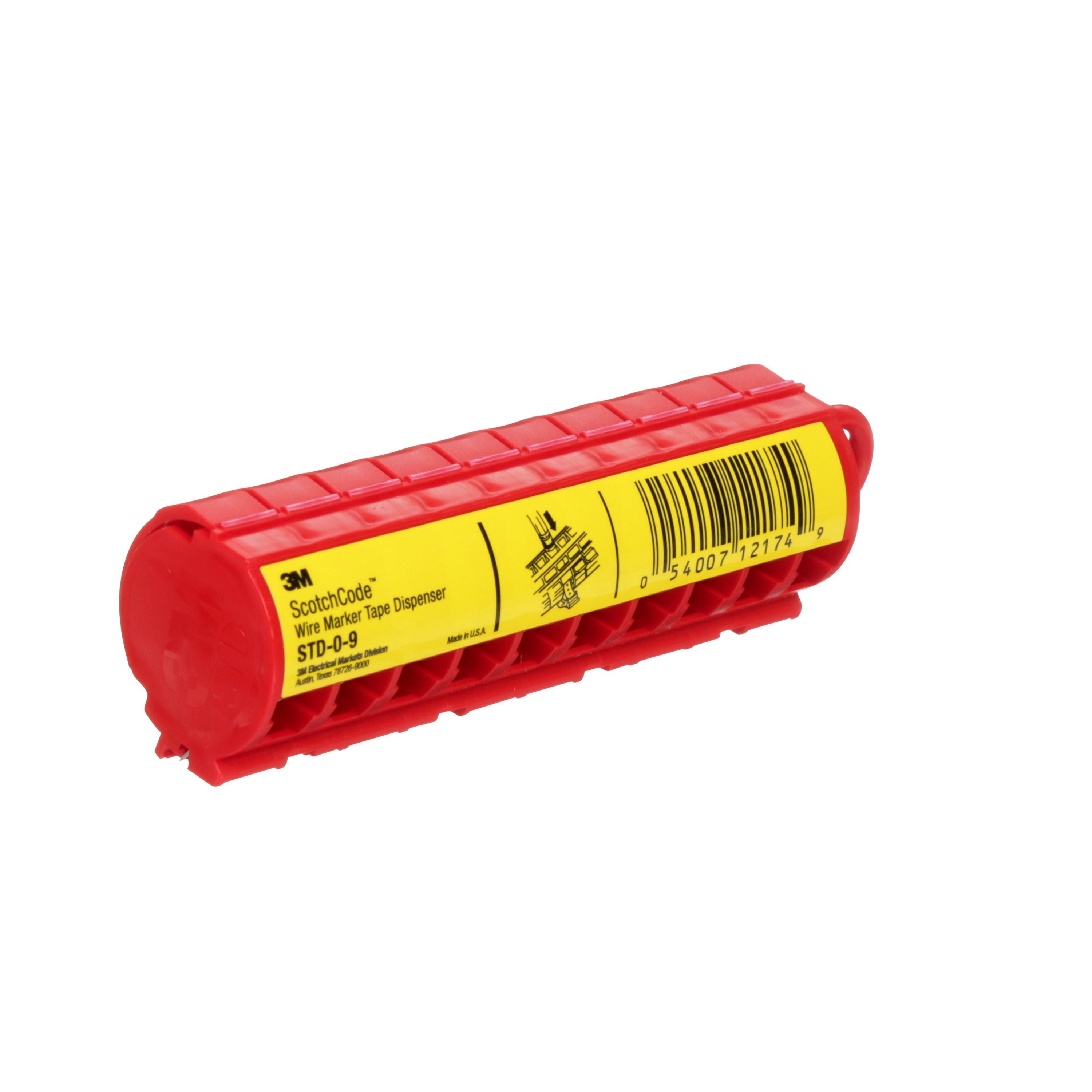 Picture of STD-0-9 - 3M™ ScotchCode™ Wire Marker Tape Dispenser with Tape STD-0-9, compactdesign for easy handling