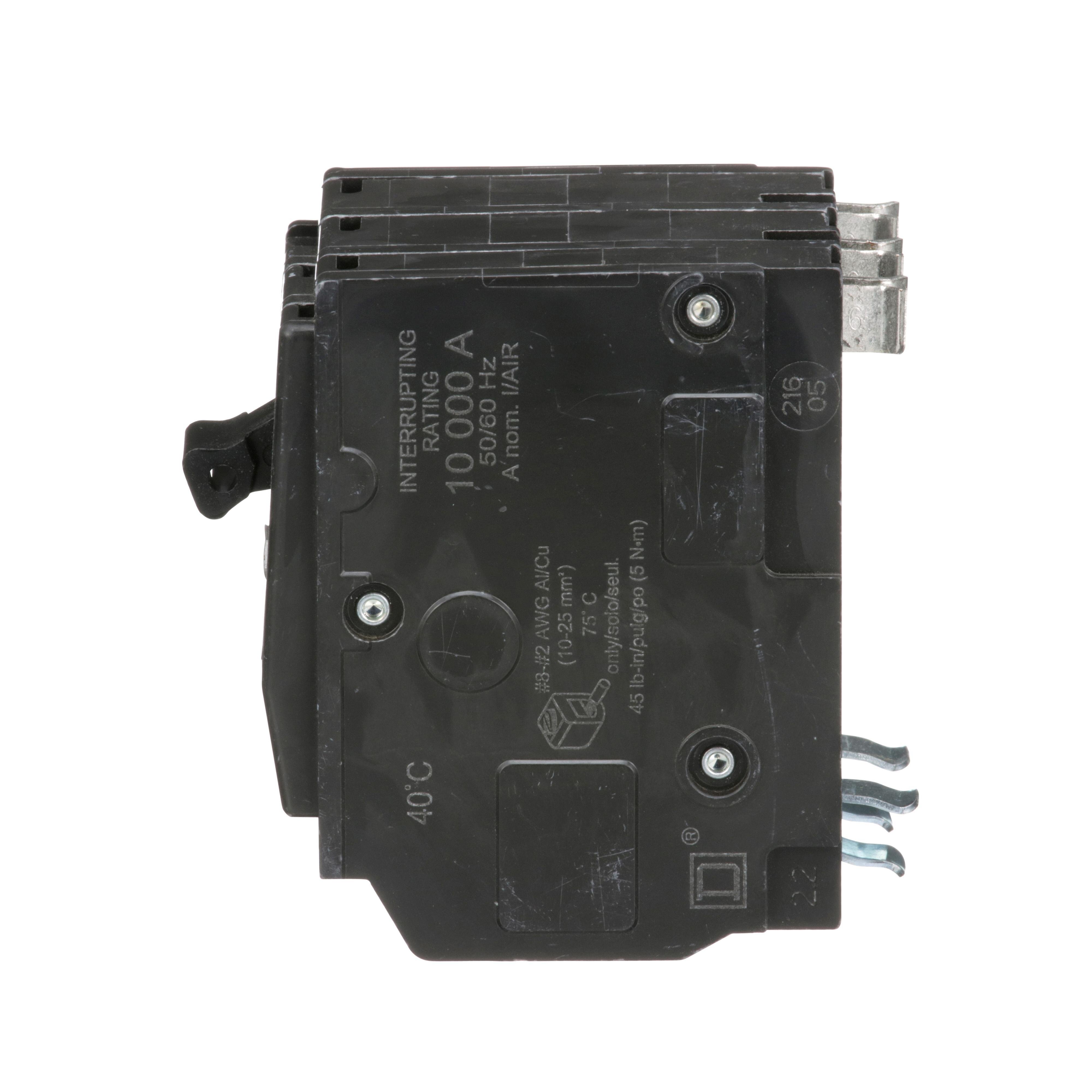 Picture of QO335 - Mini circuit breaker, QO, 35A, 3 pole, 120/240VAC, 10kA, plug in