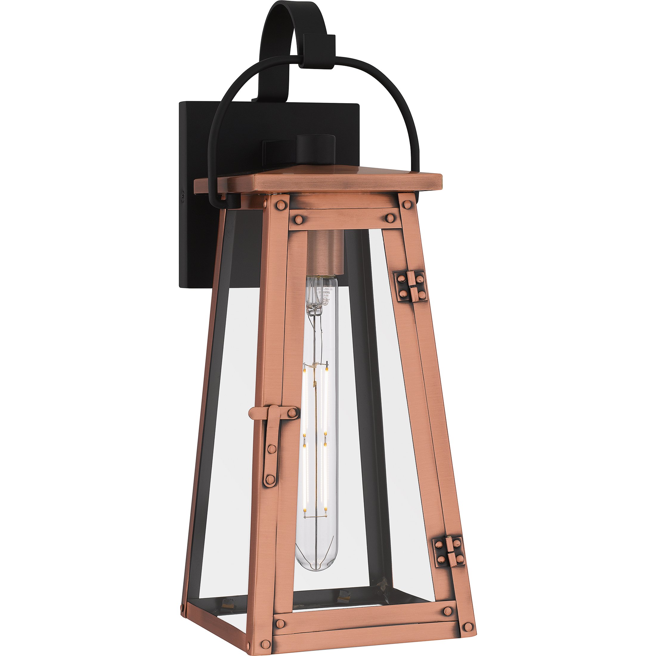 CLN8405AC - Carolina 1 Light 5.25 inch Aged Copper Outdoor Lantern, Small