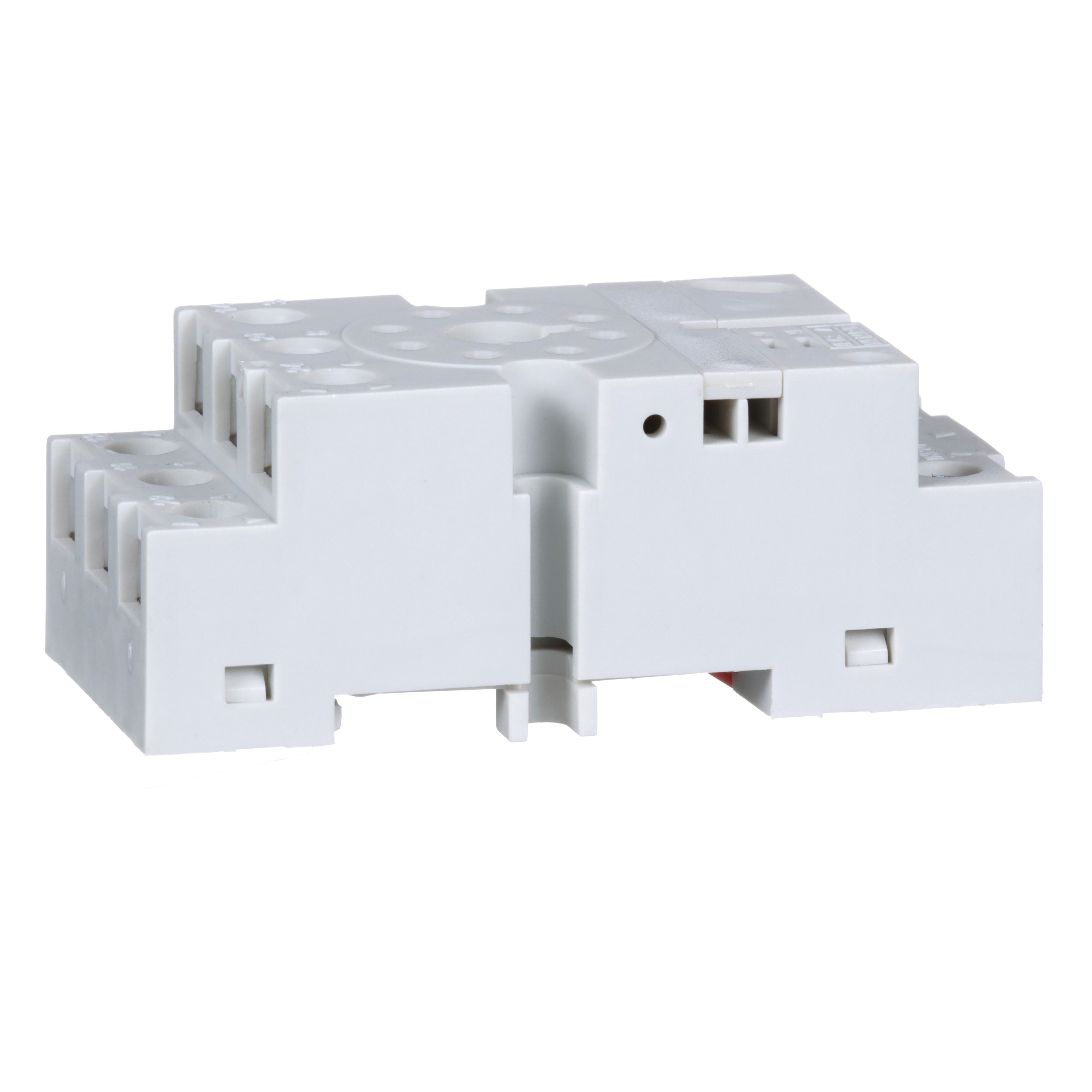 8501NR52 - Plug in relay, Type N, relay socket, 8 tubular pin, double tier, for 8510KP relays and 9050JCK timers