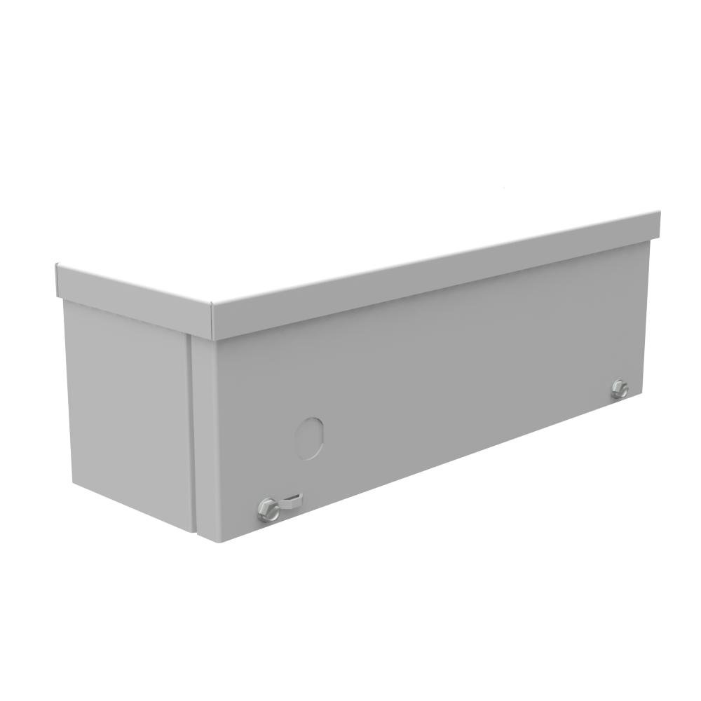 Picture of 4412-GSC3R-NK - 4X12x4 Screw Cover Wireway Type 3R UL Listed Steel No Knockouts ANSI 61 Gray Quad D Knockout For Lock