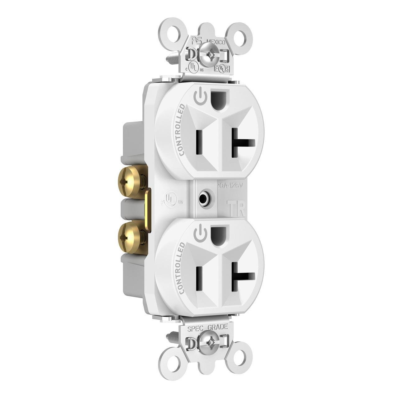 Picture of TR5362CDW - Hard-Use Spec Grade Plug Load Controllable Receptacle, 20A, 125V, White