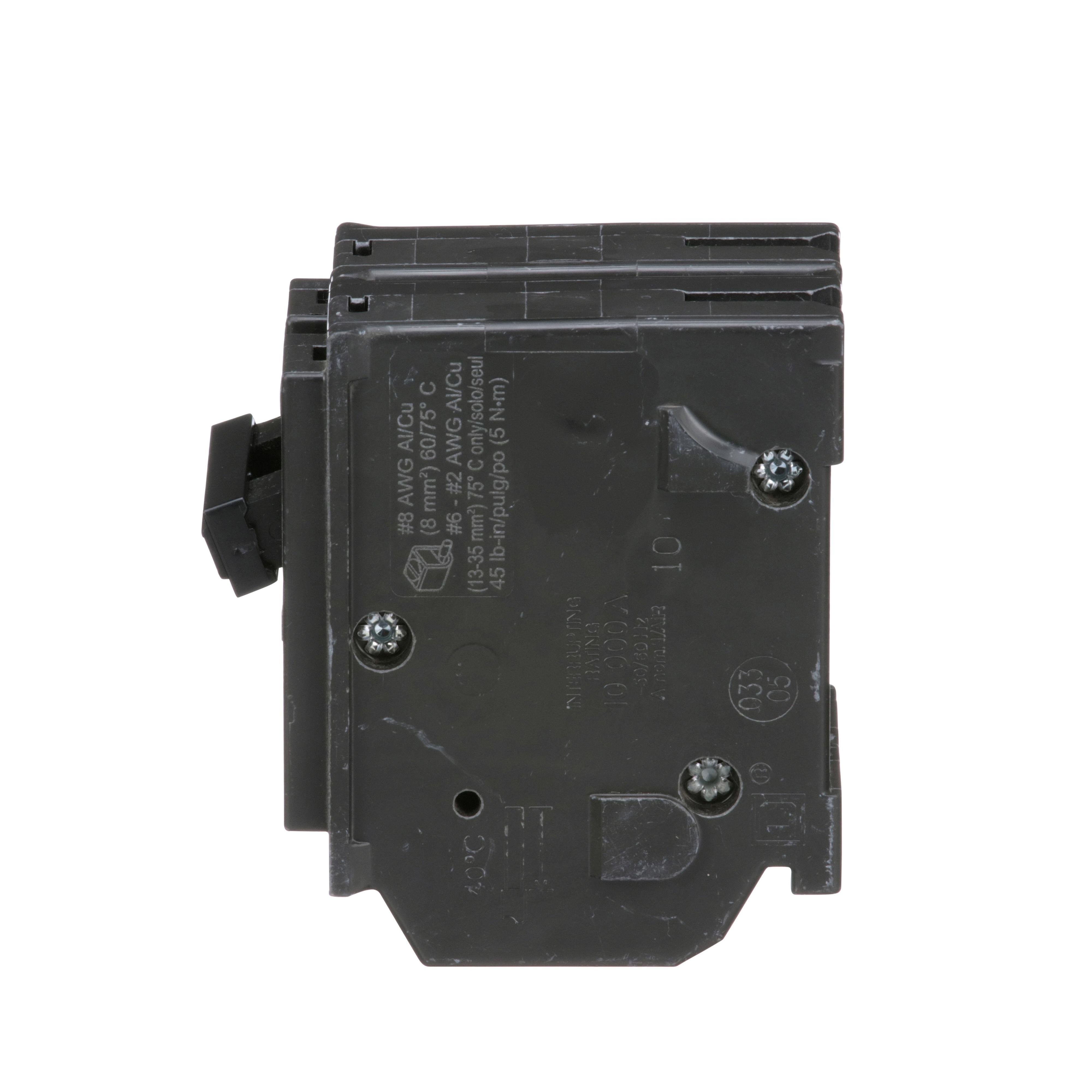 Picture of HOM250 - Mini circuit breaker, Homeline, 50A, 2 pole, 120/240VAC, 10kA AIR, standard type, plug in, UL
