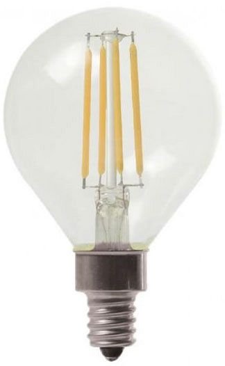 24547 - GE Soft White 60W Replacement LED Light Bulbs Decorative Clear Globe Candelabra Base GC