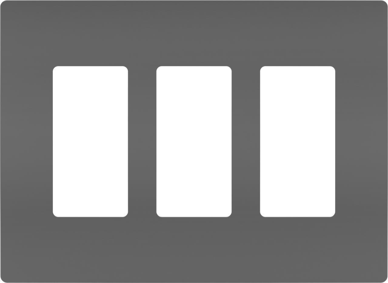 RWP263BK - radiant® 3-Gang Screwless Wall Plate