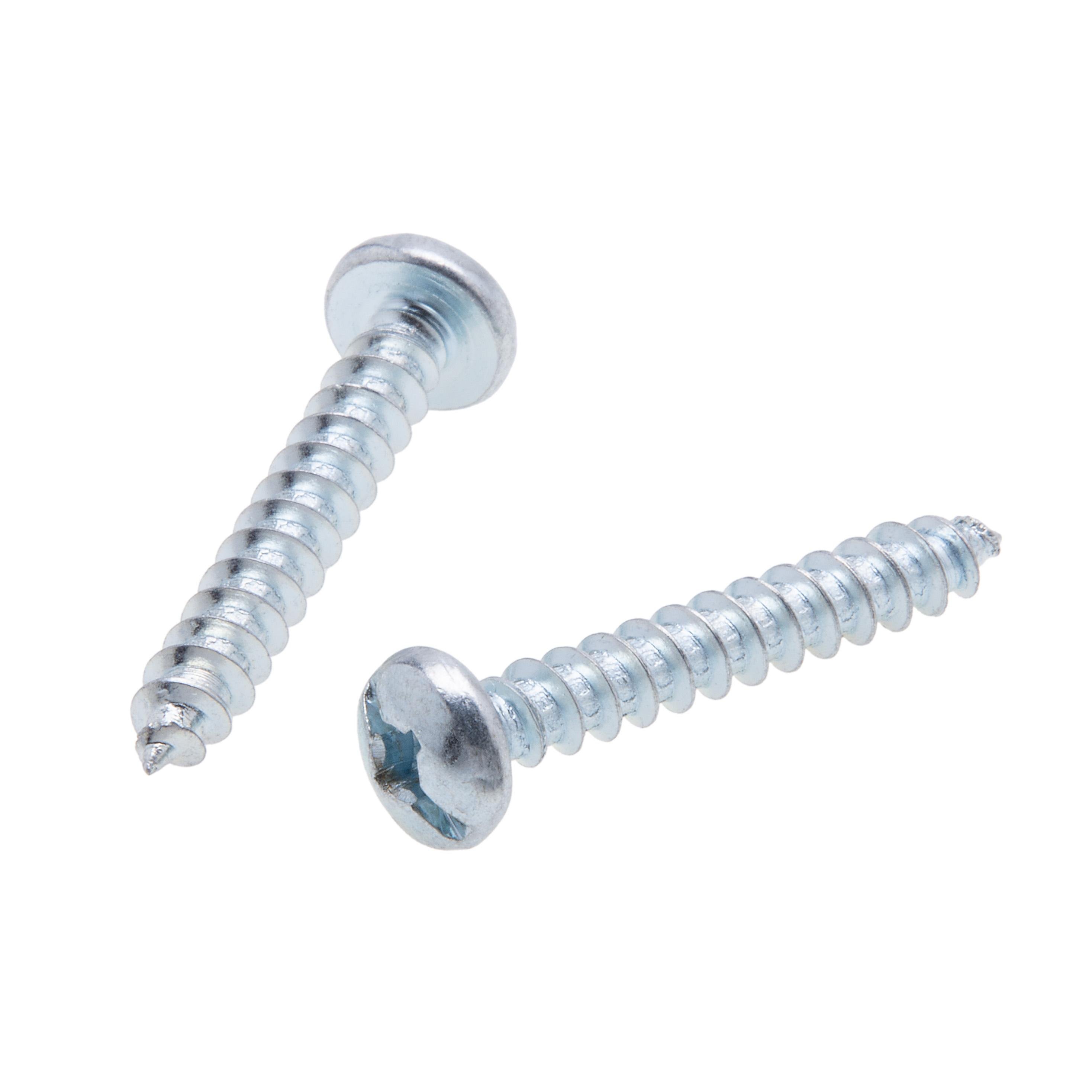 Picture of JTTS30 - Sheet Metal Screw, #10 size, Pan head , Slotted/Phillips/Square drive , 1-1/2 in. length, Steel, Zinc Chromate finish, 100 per pack