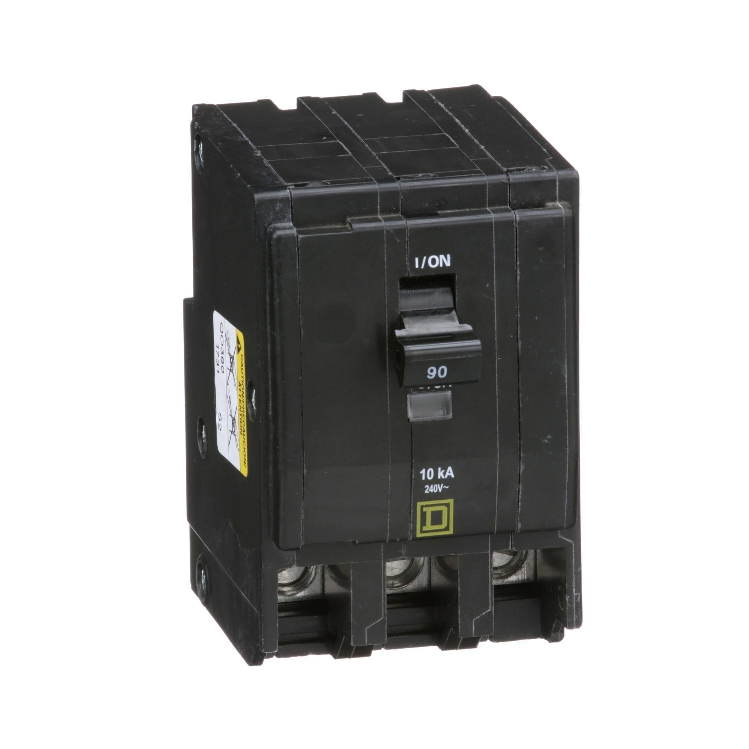 Picture of QO390 - Mini circuit breaker, QO, 90A, 3 pole, 120/240VAC, 10kA, plug in