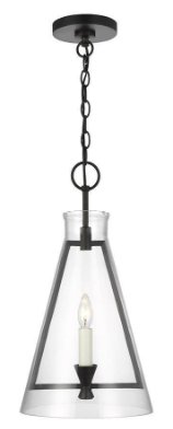 CP1081AI - Visual Comfort Studio Keystone Pendant Light in Aged Iron