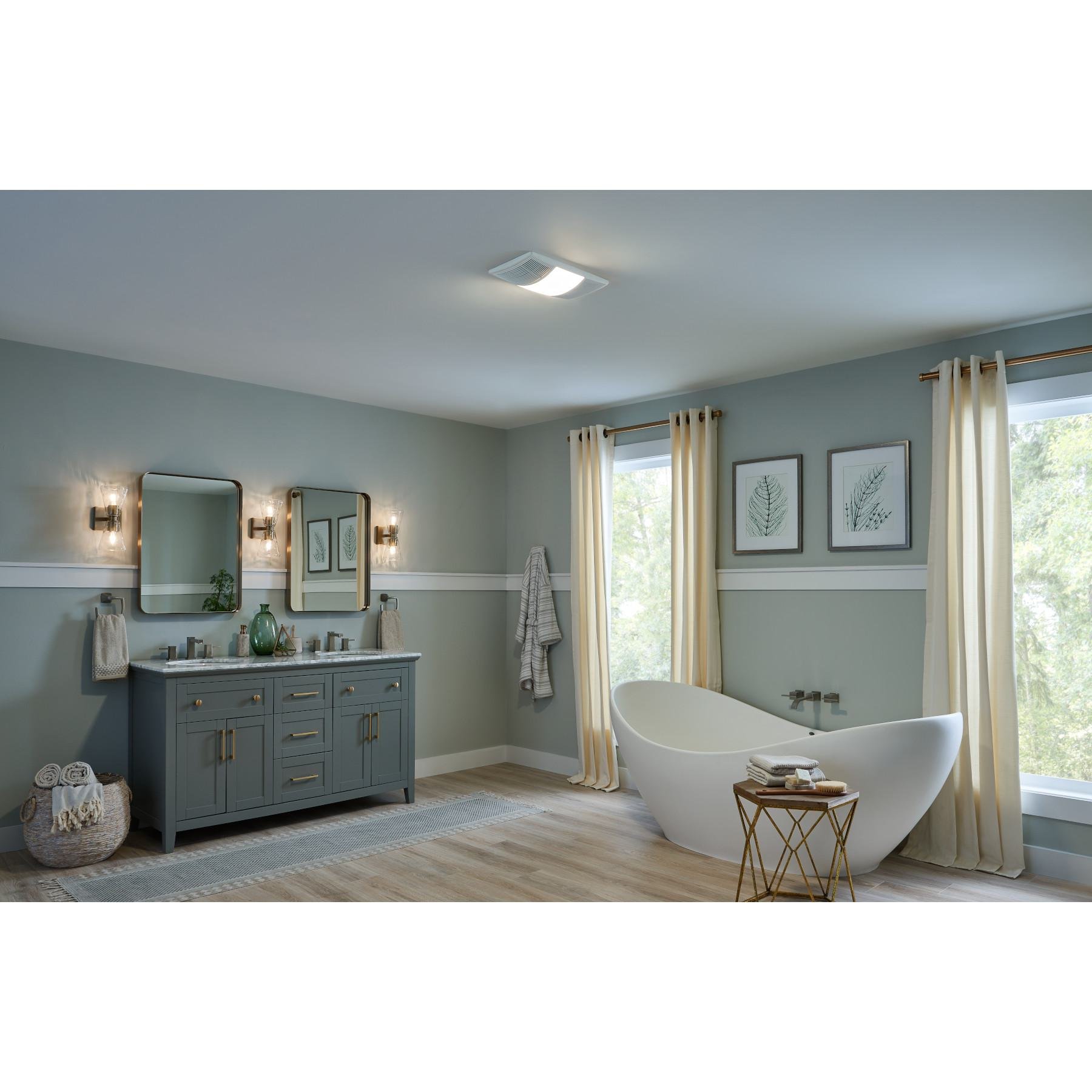 Picture of BHFLED80 - Broan-NuTone BHFLED80 PowerHeat Bathroom Exhaust Fan, Heater, and LED Light Combination, 80 CFM
