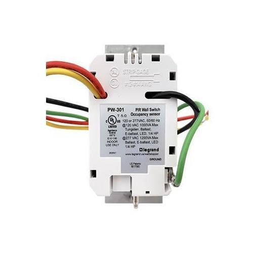 Picture of PW-301-W - Wattstopper® PIR Multi-Way Single-Relay Wall Mounted Occupancy Sensor, 800W at 120V/1200W at 277V, White
