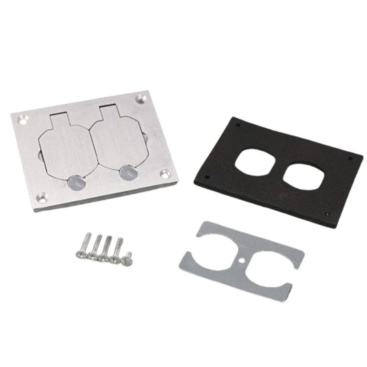 828R-TCAL - Omnibox® Rectangular Aluminum Duplex Cover Plate