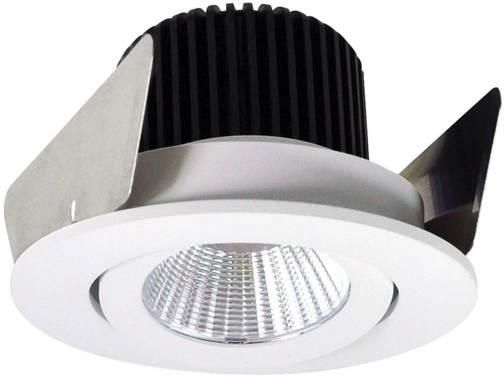 NIOB-2RG30XWW/10 - 2" Iolite LED Round Adjustable Gimbal, 1000lm / 14W, 3000K, White Finish, LE46, White