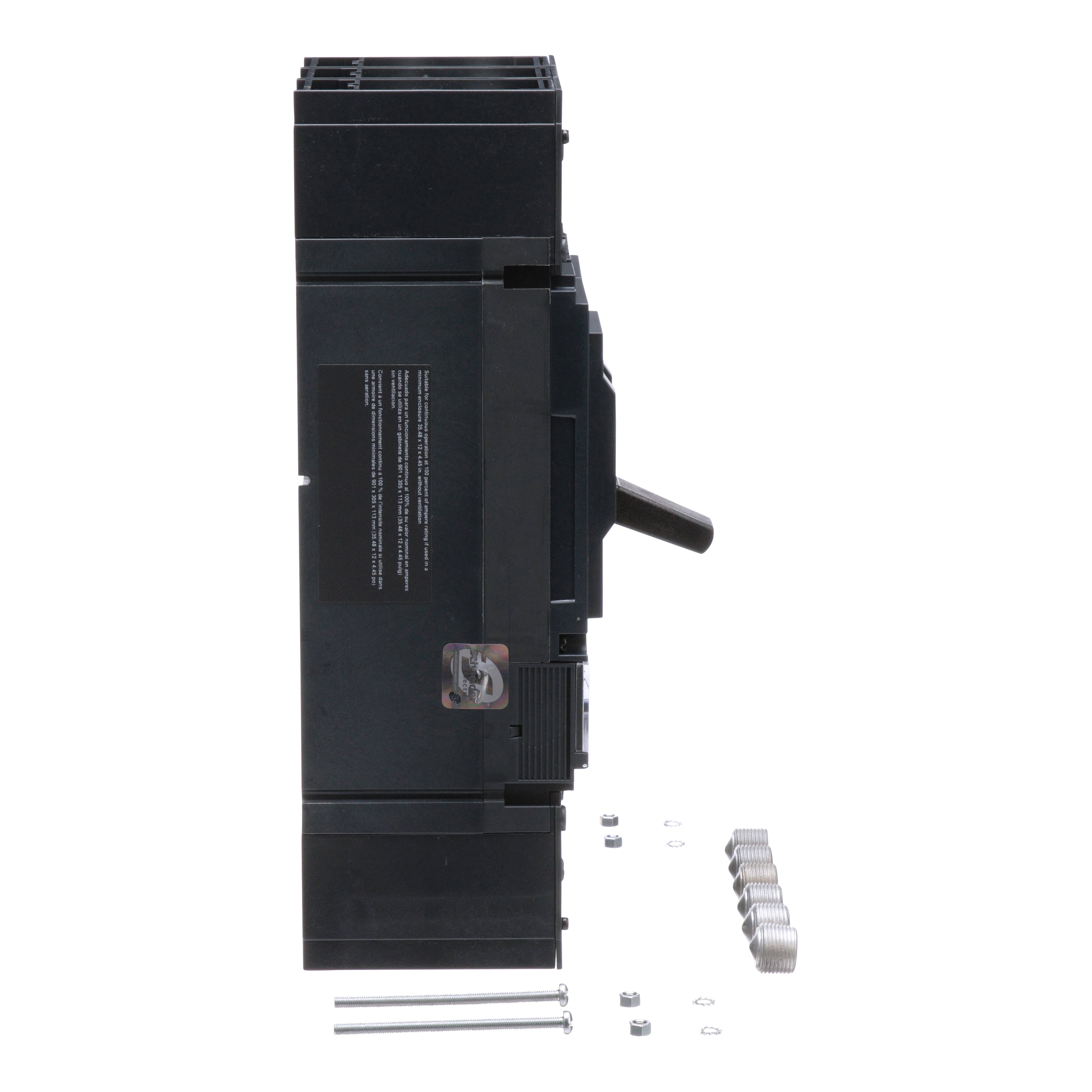Picture of LGL36400CU31X - Circuit breaker, PowerPacT L, 400A, 3 pole, 600VAC, 18kA, lugs, MicroLogic 3.3, 100%