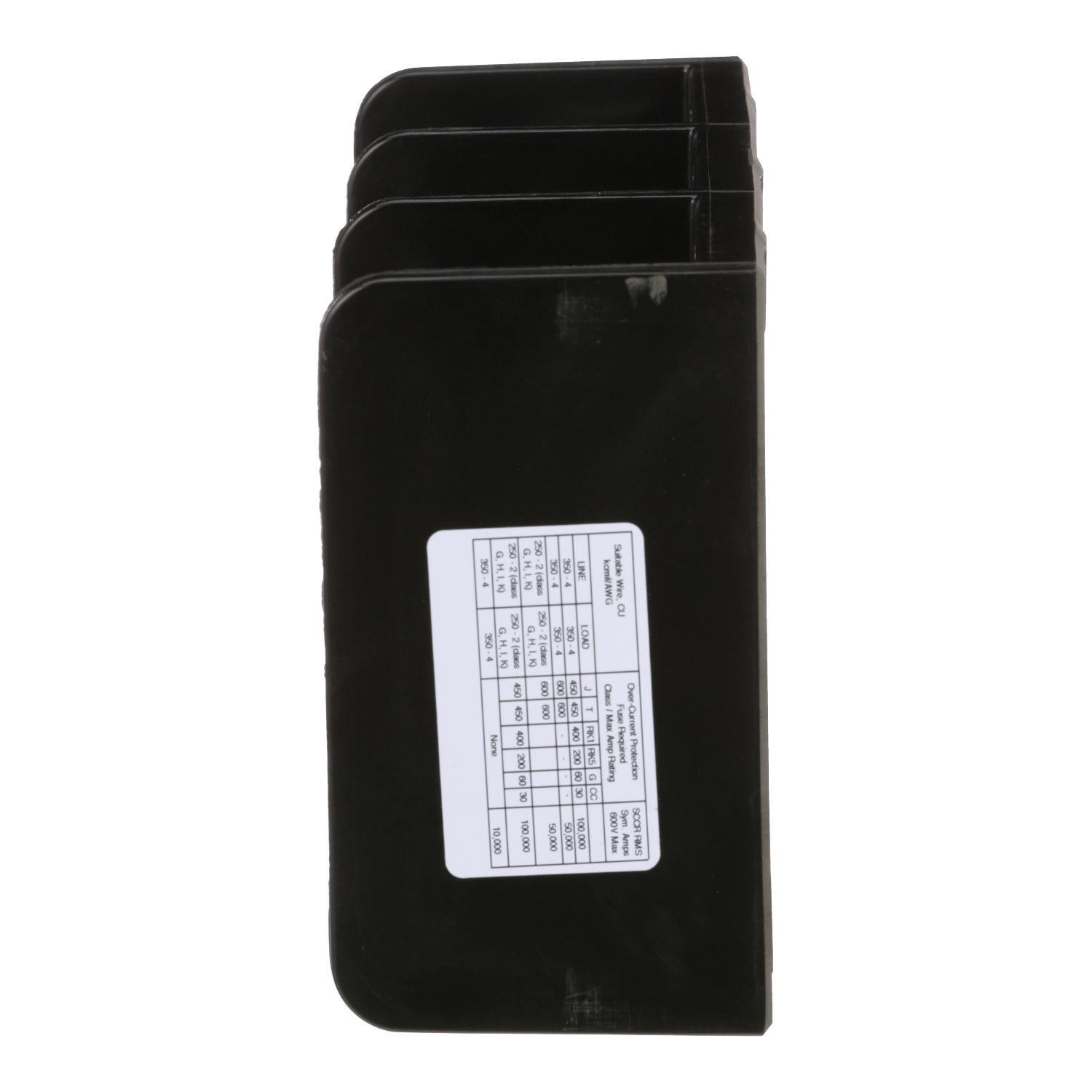 Picture of 9080LBA365202 - Power distribution block, Linergy, 3 pole, 2 line, 2 load, 620A Cu, 500A Al, 600V