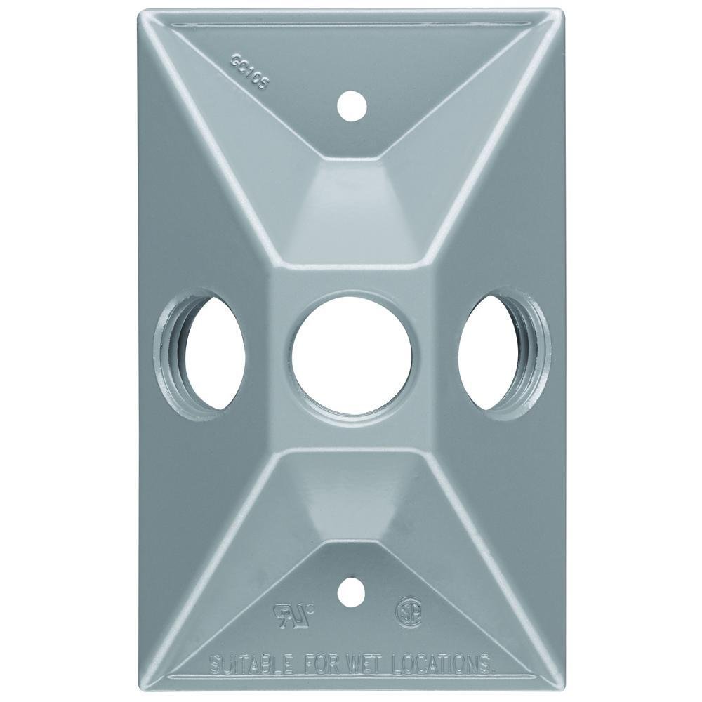 WPB13 - Outdoor Lamp Cluster Cover for Single Gang Box, Gray