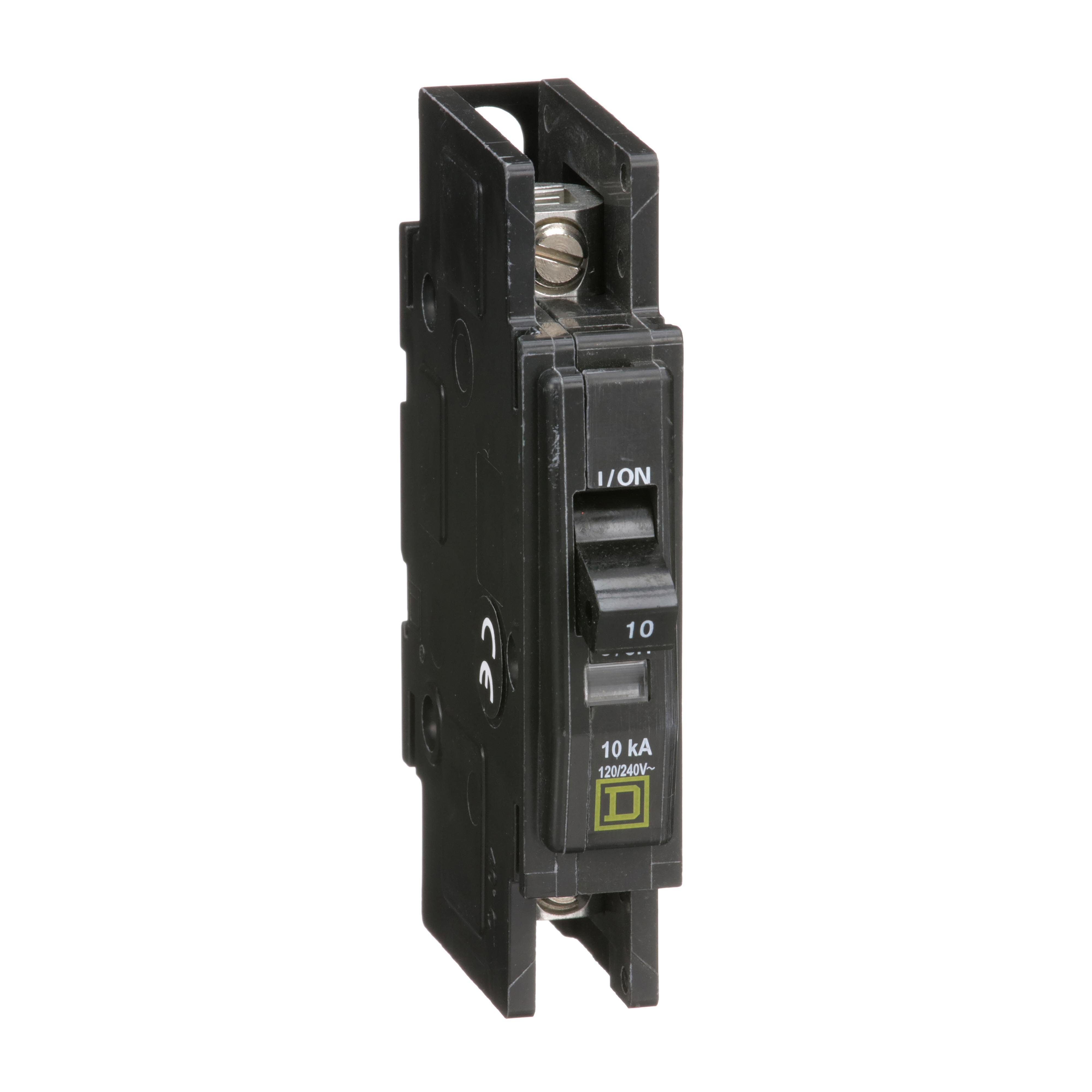Picture of QOU110 - Mini circuit breaker, QOU, 10A, 1 pole, 120/240VAC, 10kA