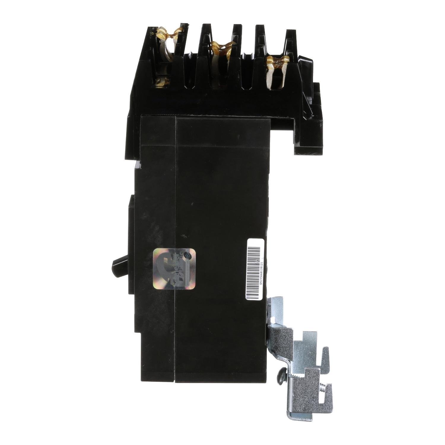 Picture of QBA32100 - Circuit breaker, PowerPacT Q, 100A, 3 pole, 240VAC, 10kA, I-Line, thermal magnetic, 80%, ABC
