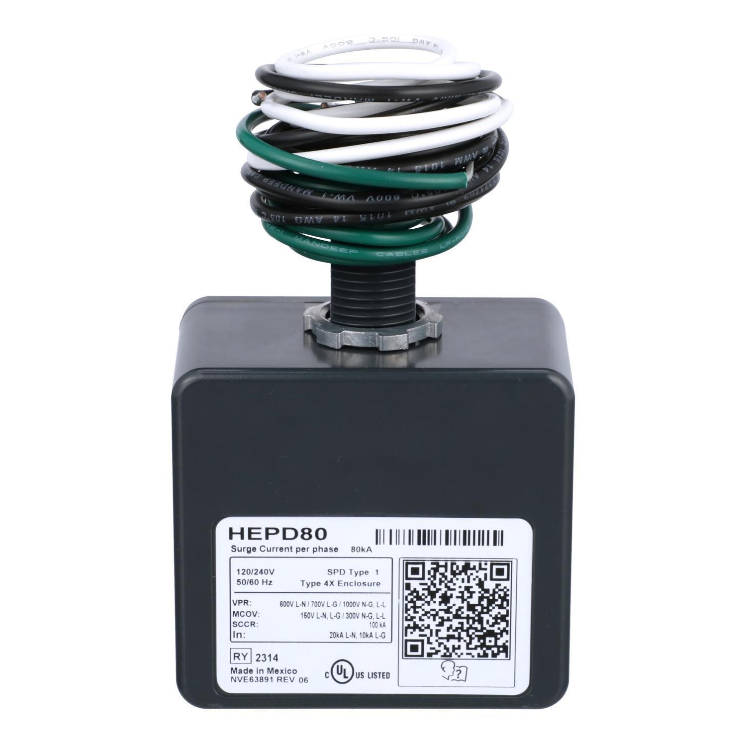 Picture of HEPD80 - Surge protection device, HEPD, 80kA, 120/240V, 1 phase, 3 wire, SPD type 1