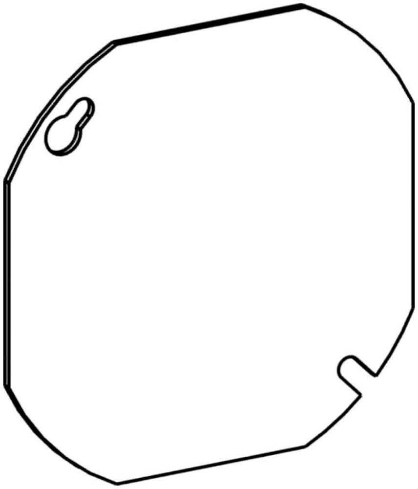 4RBC - FLAT, 4" ROUND OCTAGONAL BLANK COVER
