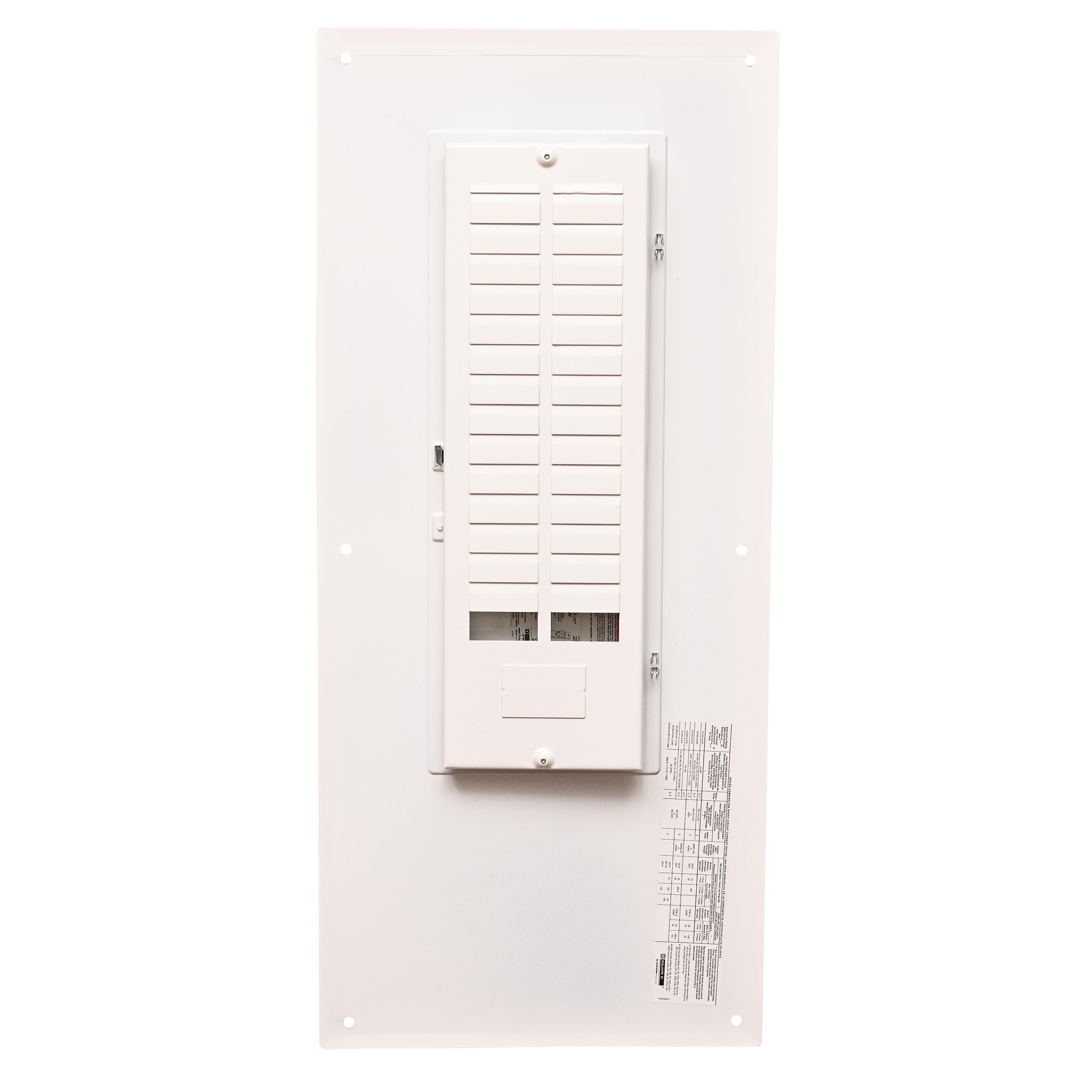 Picture of HOMC30U125CW - Replacement cover, Homeline, for 30 space load center with 125A mains, combination flush and surface, white